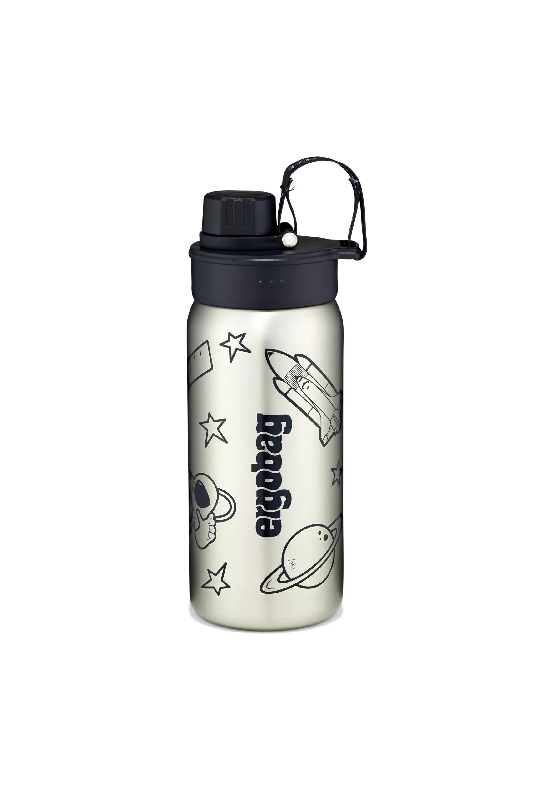 ergobag Trinkflasche Edelstahl Trinkflasche, auslaufsicher und kohlensäuregeeignet