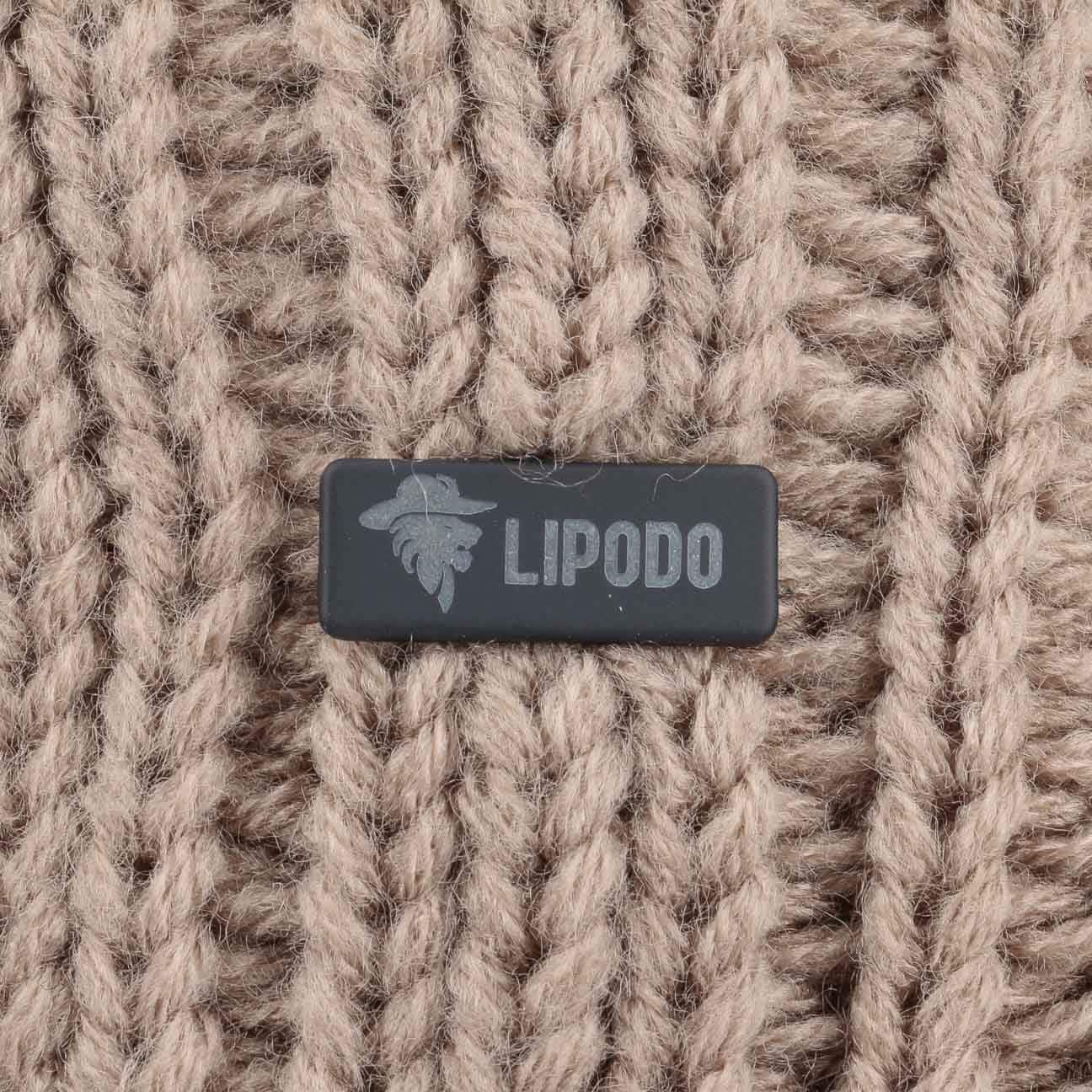Lipodo Lapplandmütze mit (1-St) in Futter, EU beige Made Strickmütze the