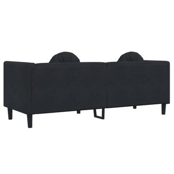 vidaXL Sofa Sofa mit Kissen 3-Sitzer Schwarz Samt