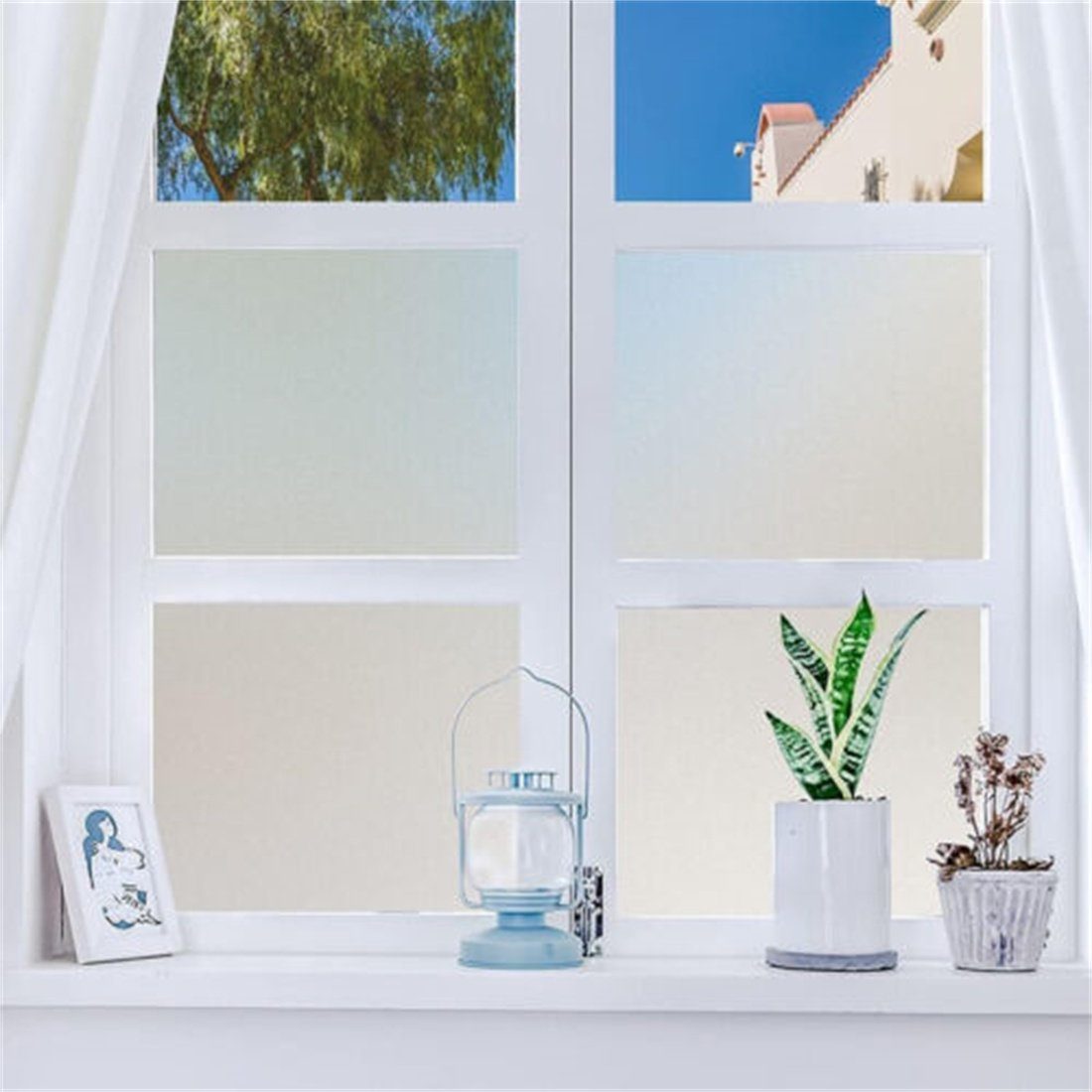 60*200cm Selbstklebende Fensterdekoration Fensterfolie Window DÖRÖY Fensterfolie Film Frosted
