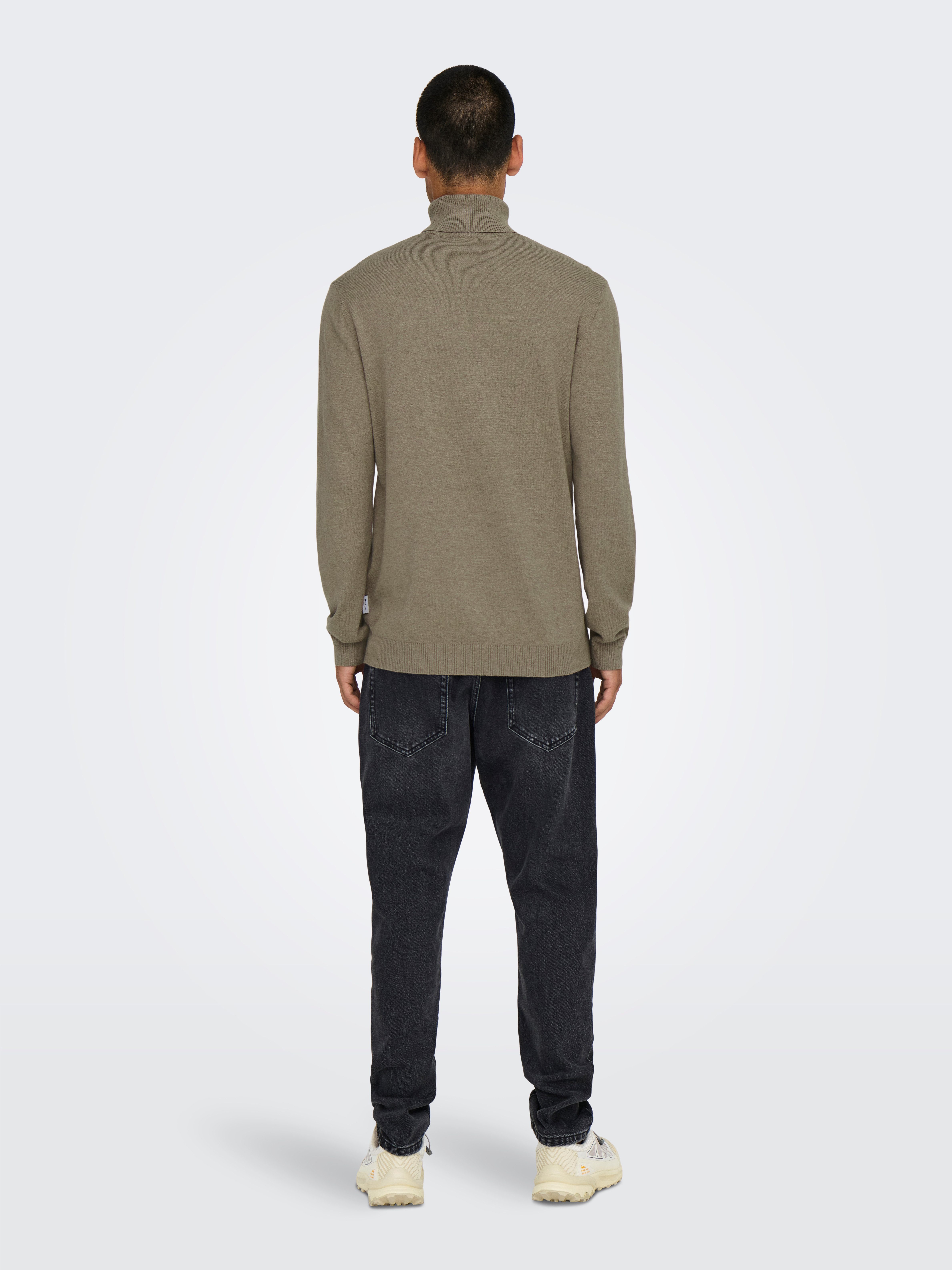 ONLY & SONS Stehkragenpullover ONSLOUI REG 12 MEL ROLL KNIT NOOS