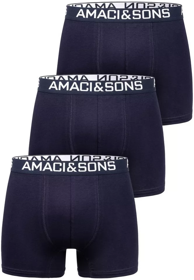 Amaci&Sons Boxershorts DUSTIN 3er Pack Boxershorts (3er-Pack) Herren Baumwolle Männer Unterhose Unterwäsche