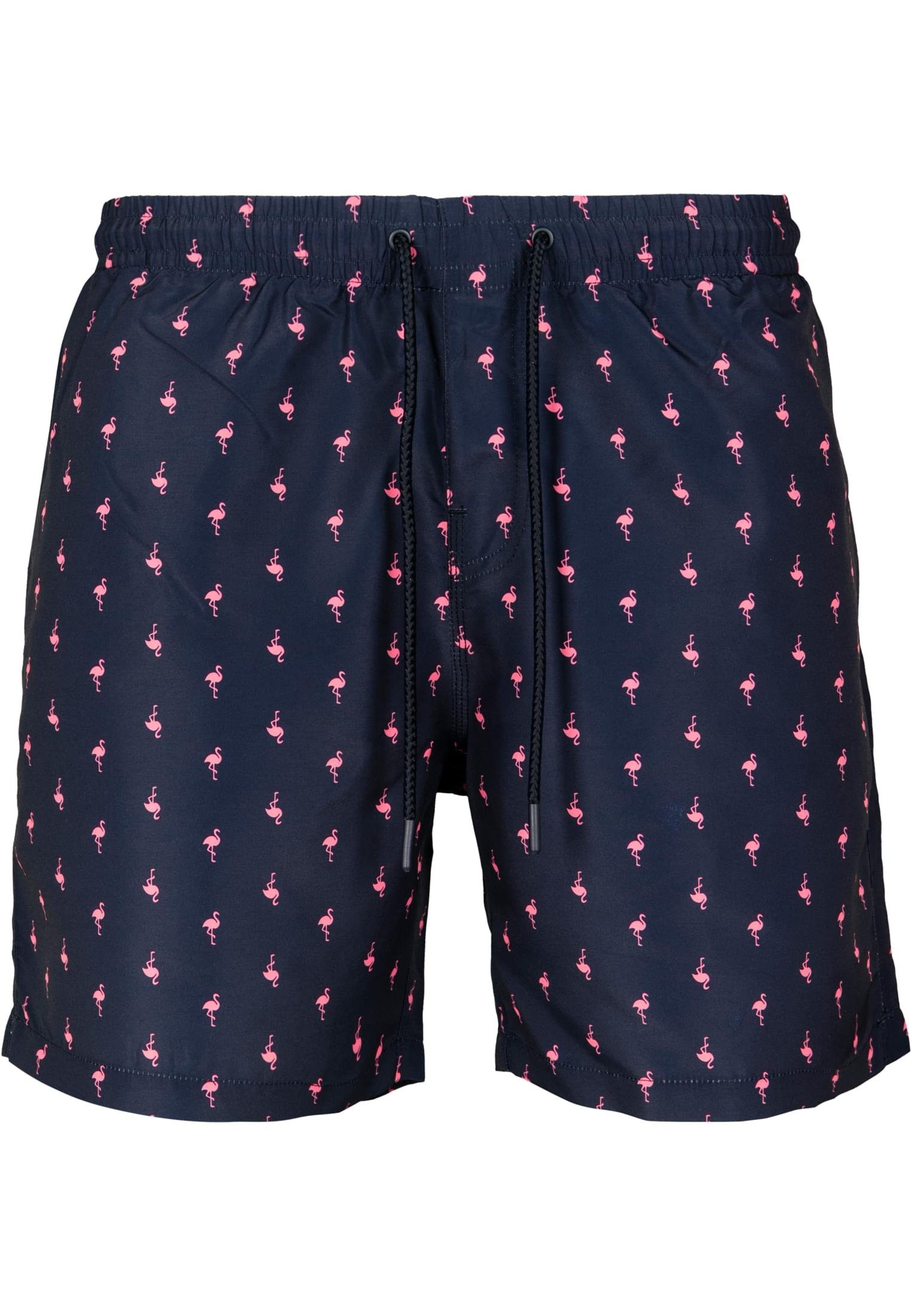 URBAN CLASSICS Badeshorts Herren Pattern Swim Shorts flamingo | Badeshorts