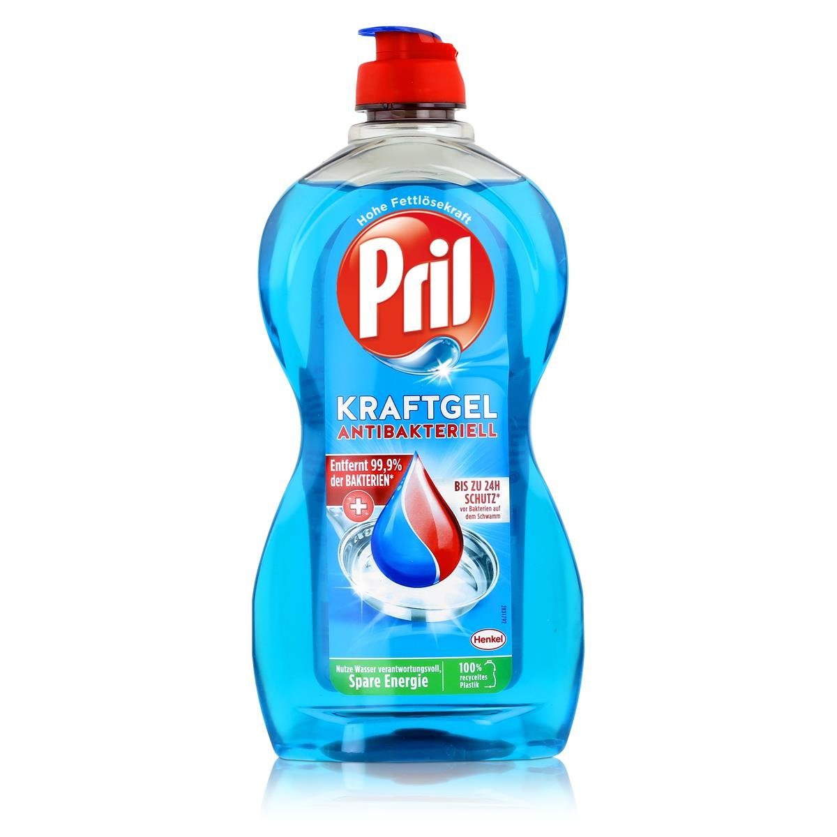 PRIL Pril Spülmittel Kraftgel - Hohe (1e Fettlösekraft 450ml Antibakteriell Geschirrspülmittel