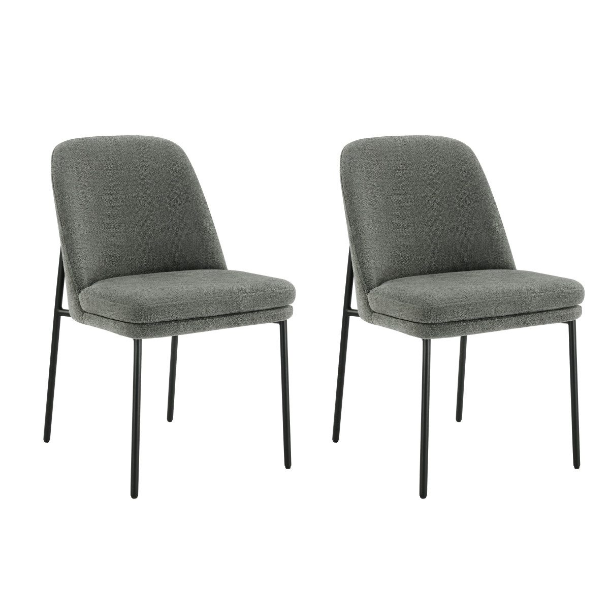 CHITA Polsterstuhl (Set, 2 St), 4-Fuß-Stuhl, Esszimmerstuhl, Verstellbare Füße, Metallgestell