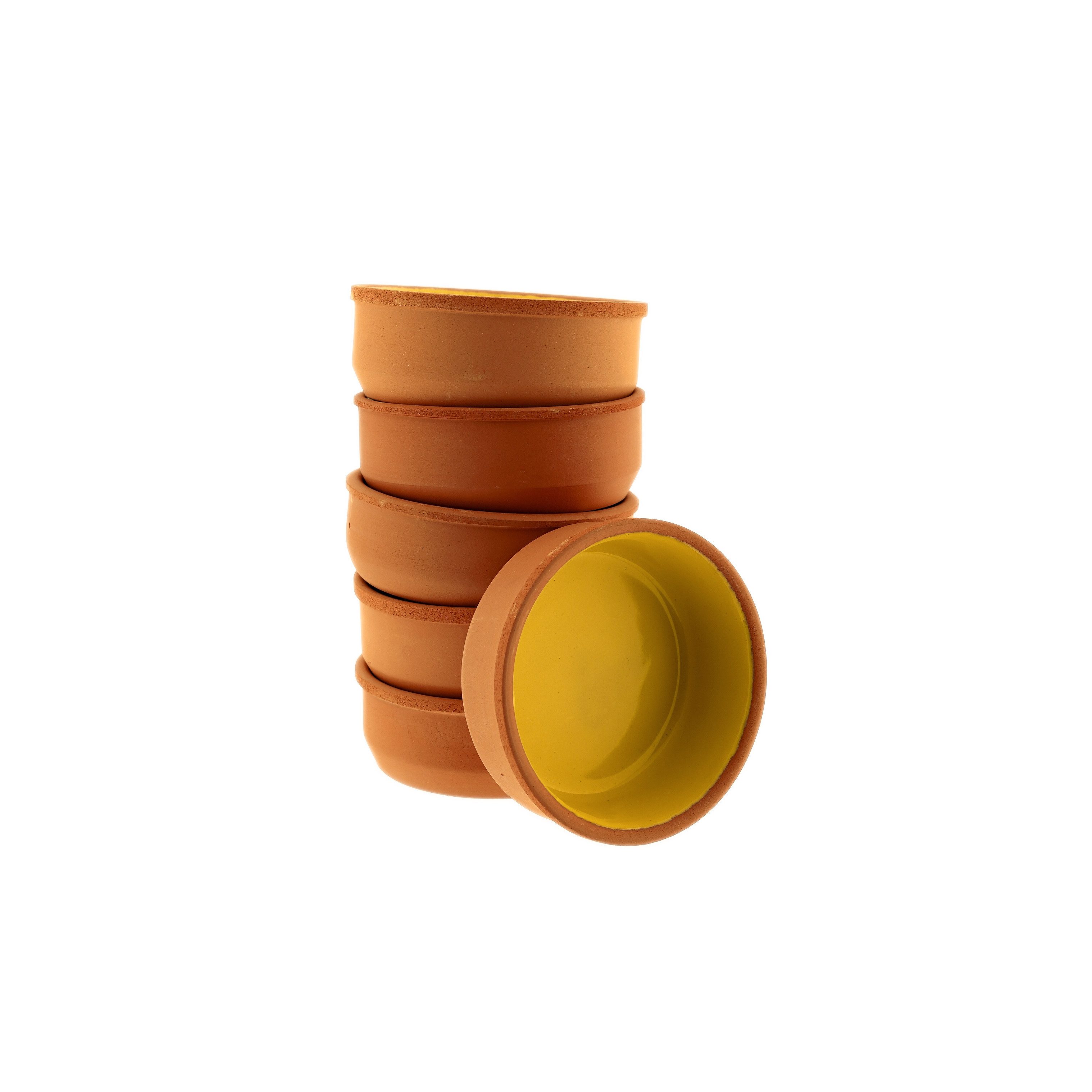 Schäfer Elektronik Schale Tonschalen für Tapas, Güvec oder Gratin - 6er Set, ø12 x 4 cm, Ton, (6-tlg)