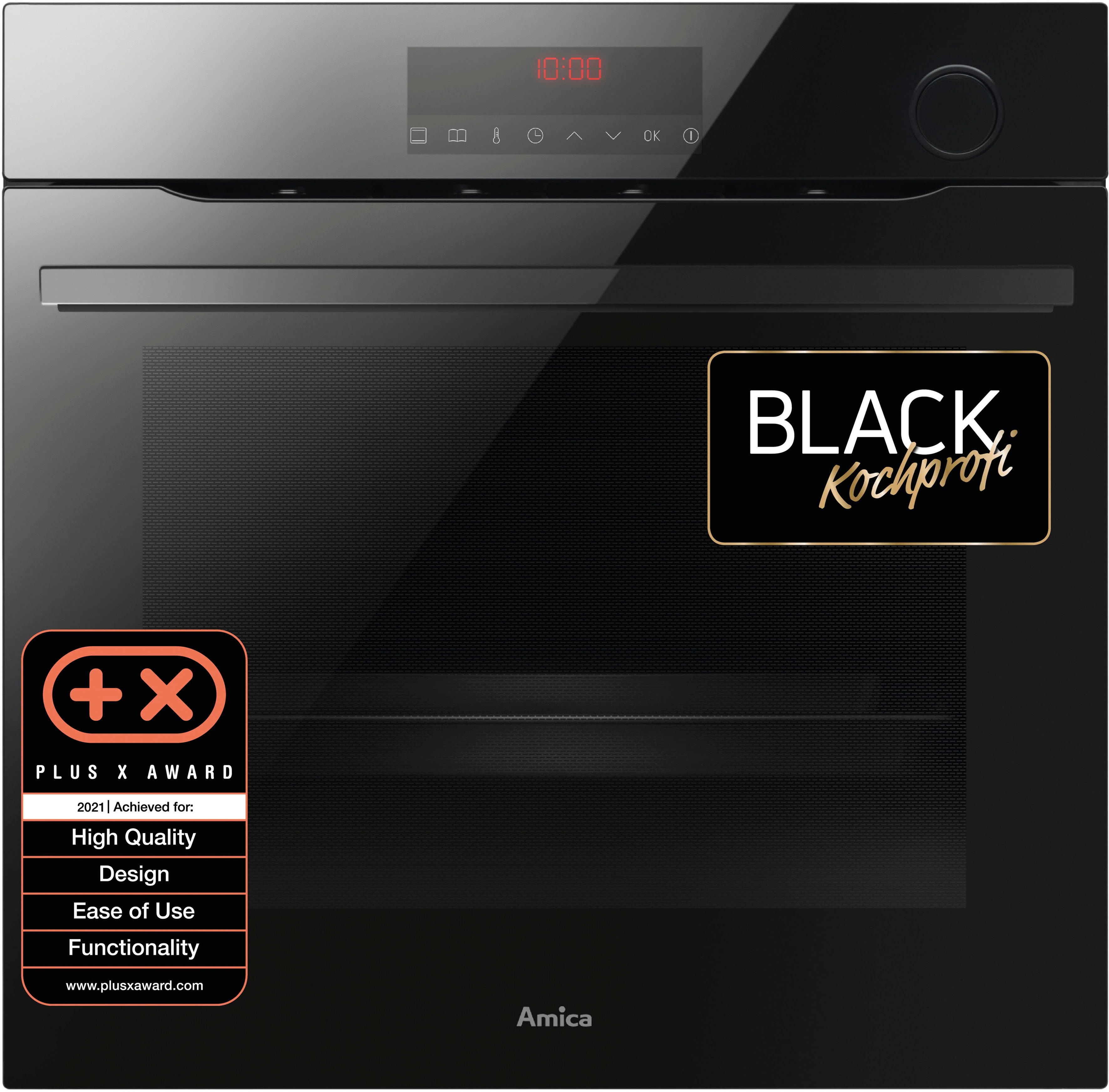 Amica Dampfbackofen EBSX 949 610 S, mit Teleskopauszug nachrüstbar, Steam Clean, Schonend garen mit Dampf – saftigere Ergebnisse im Alltag