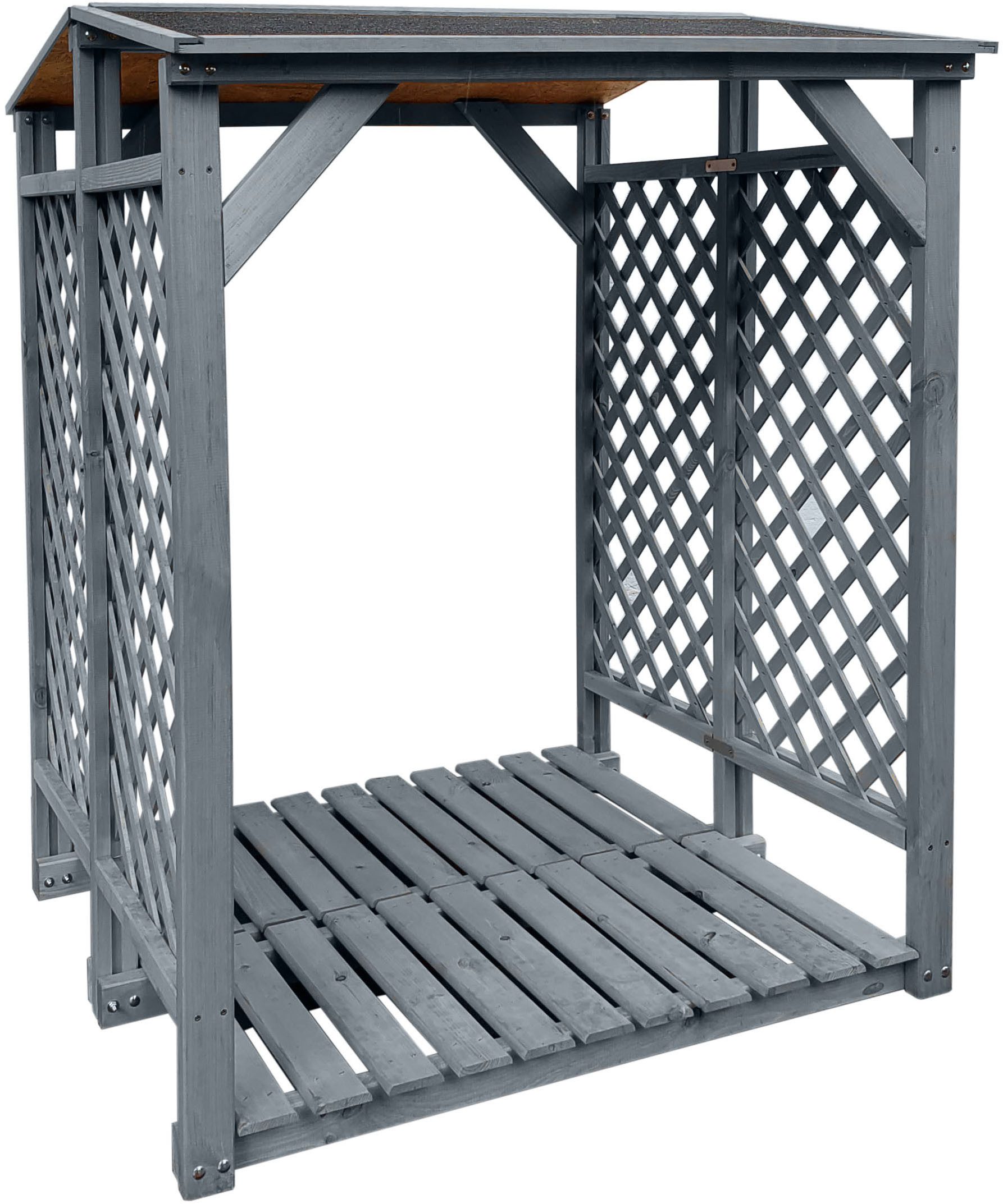 promadino Kaminholzregal, BxTxH:120x118x148 cm, besonders robust, bietet genügend Stauraum für 3 Reihen Holzscheite