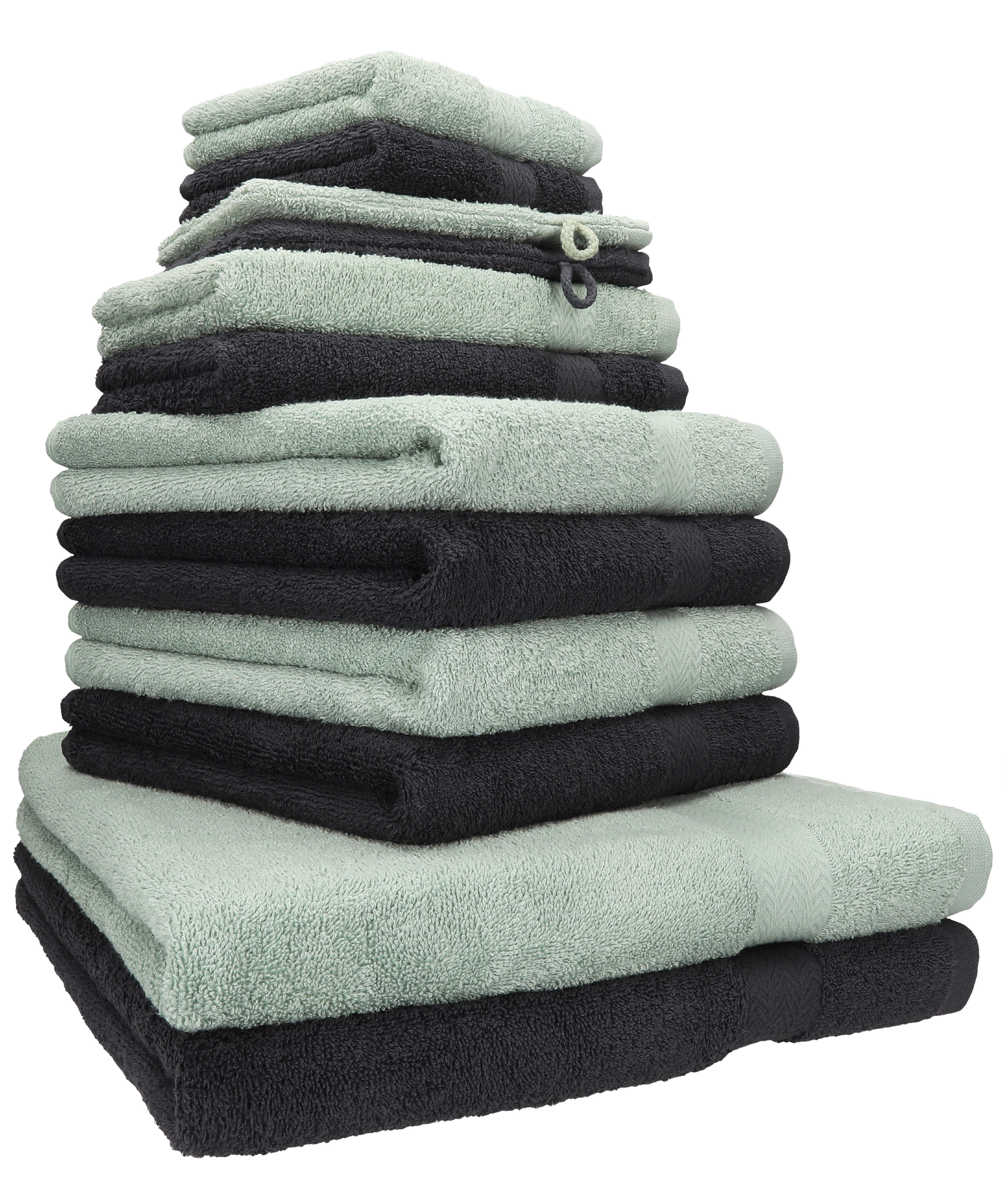 Betz Handtuch Set 12-tlg. Handtücher-Set Premium, 100% Baumwolle (Set, 12-St), 2 Duschtücher, 4 Handtücher, 2 Gästetücher, 2 Seiftücher, 2 WH