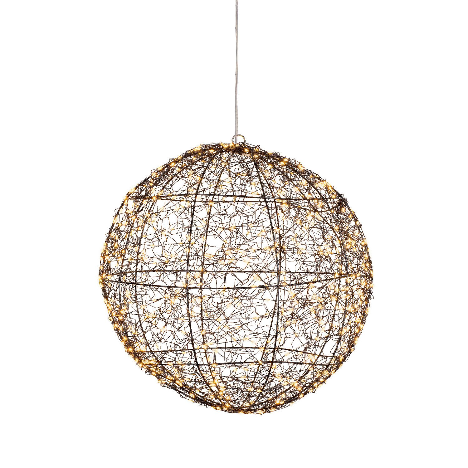 MARELIDA LED Kugelleuchte LED Drahtkugel Leuchtkugel 28cm 400LED Lichtkugel günstig online kaufen