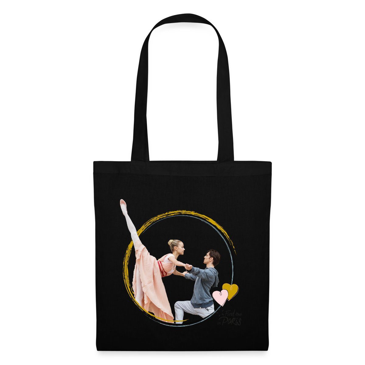 Spreadshirt Henkeltasche Find me in Paris Lena und Max Stoffbeutel (1-tlg)