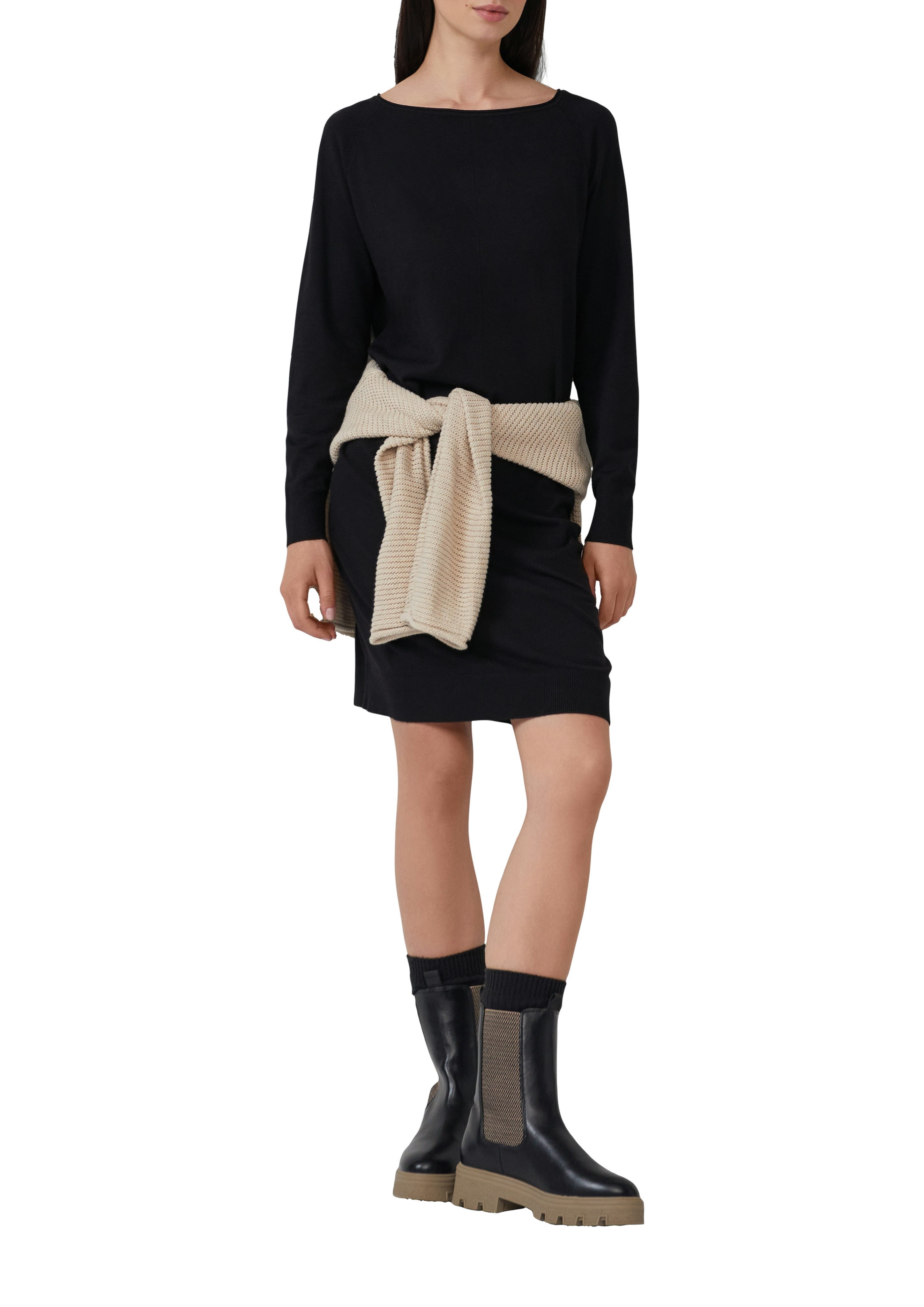 s.Oliver Strickkleid mit U-Boot-Ausschnitt günstig online kaufen