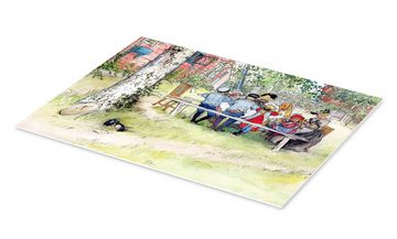 Posterlounge Forex-Bild Carl Larsson, Frühstück unter der großen Birke, Flur Landhausstil Malerei