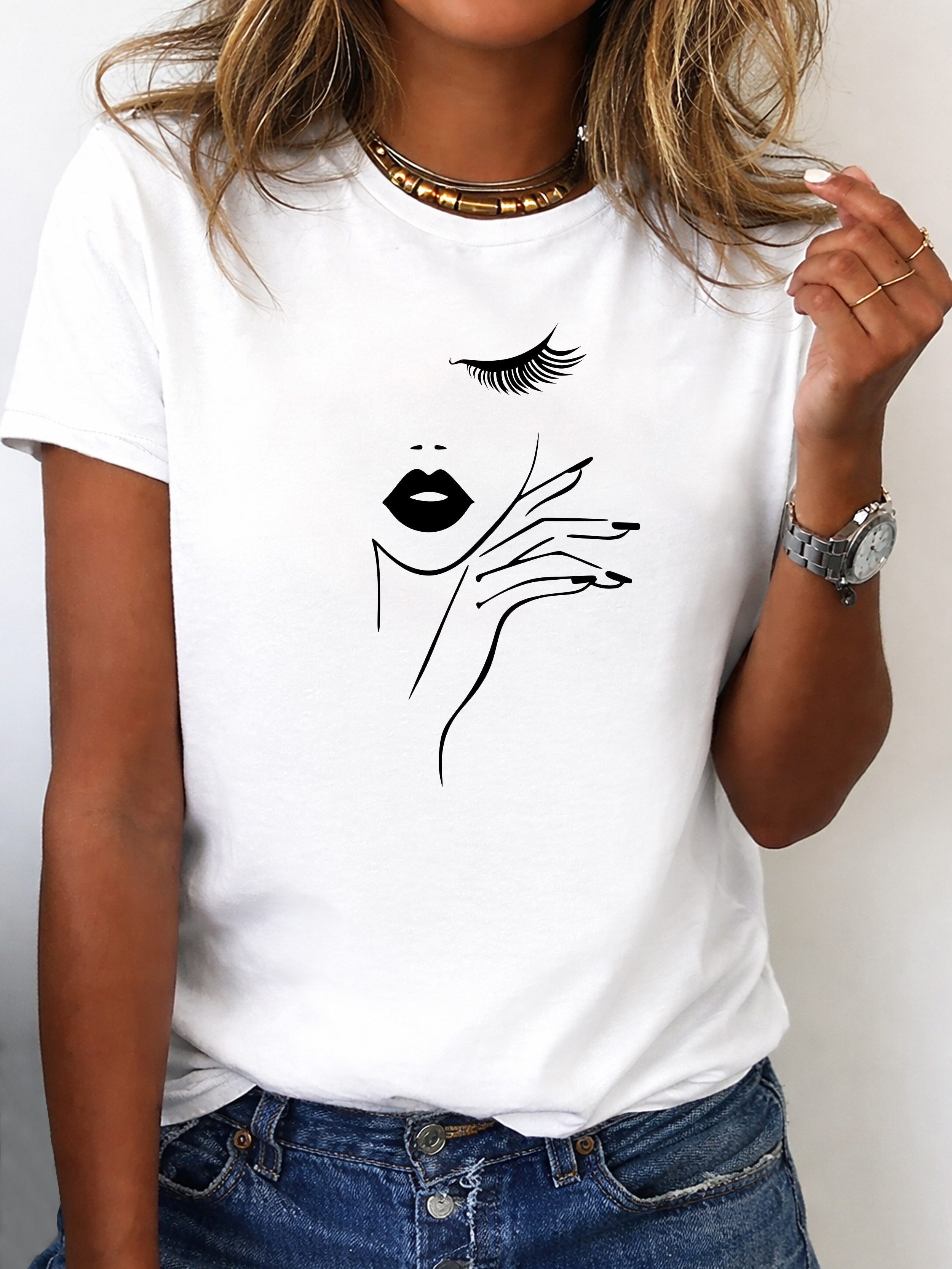 RMK T-Shirt Damen Shirt Rundhals Basic "Stilvoll" aus Baumwolle