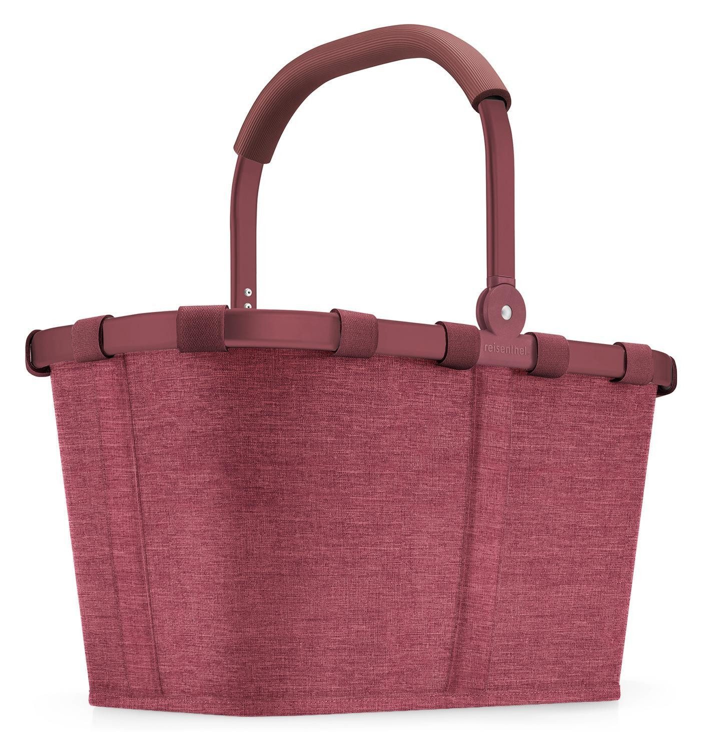 REISENTHEL® Einkaufskorb CARRYBAG TWIST MAROON, Rot, Aluminium, Polyester, 22 l, Wasserabweisend, B 48 x H 29 x T 28 cm