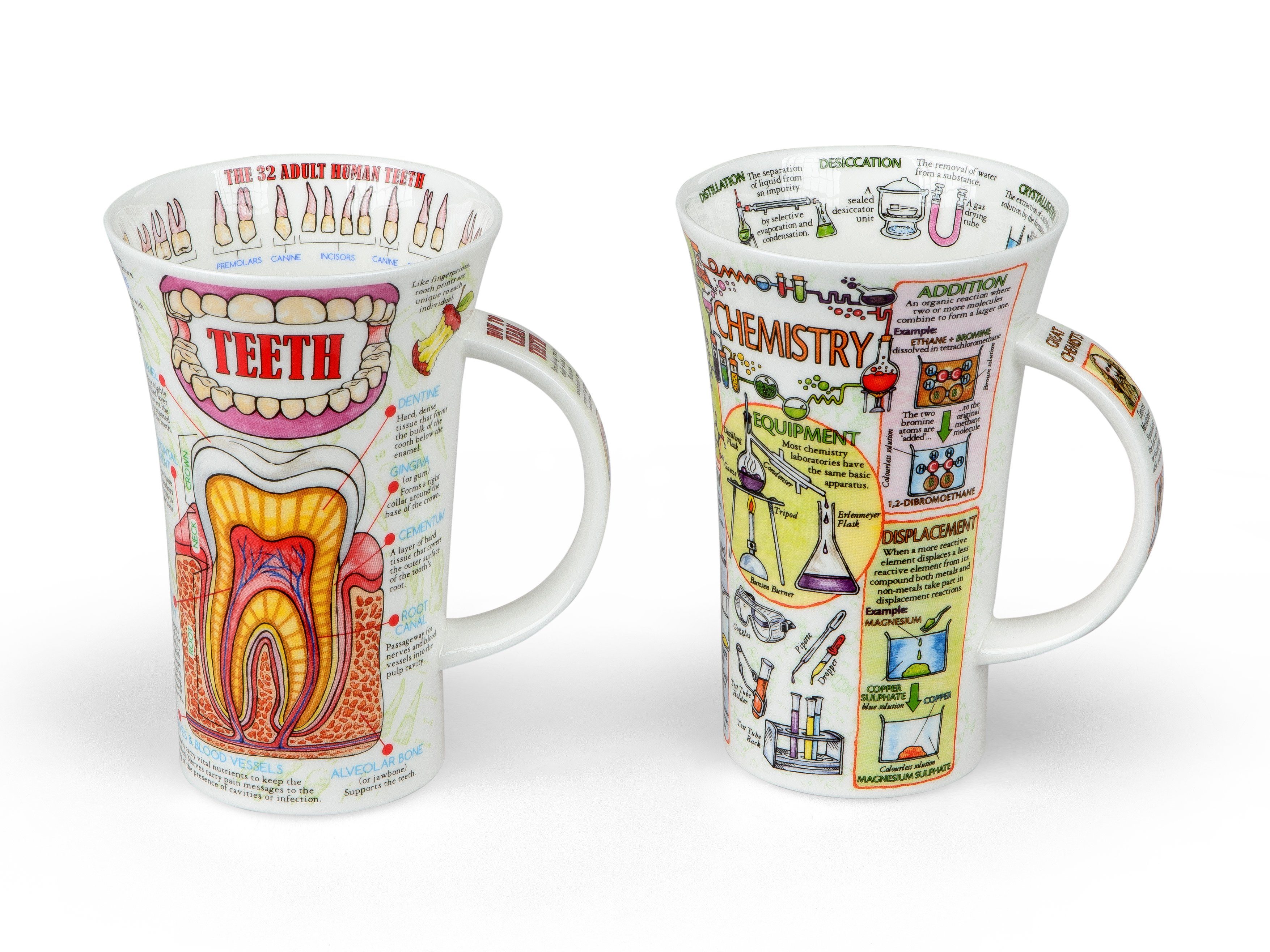 formano Tasse Becher Glencoe Teeth, hochwertige Porzellantasse mit Zahn Motiv, Porzellan
