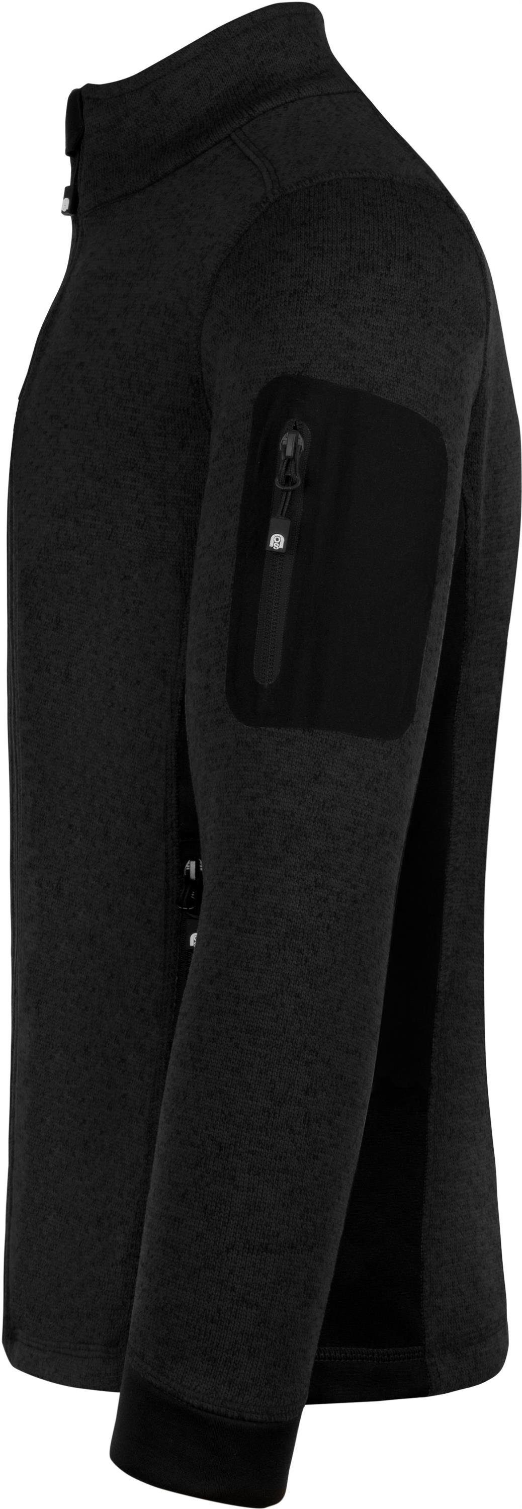 normani Fleecejacke Herren Strick-Fleecejacke Wapusk Strickjacke Cardigan mit Stehkragen und Seitentaschen Outdoor – Bild 4 von 5