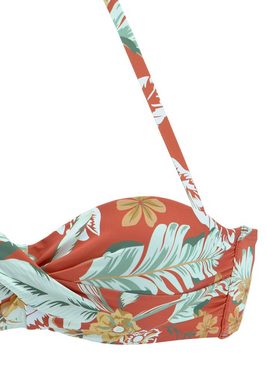 Sunseeker Bügel-Bandeau-Bikini-Top Suva, mit floralem Design