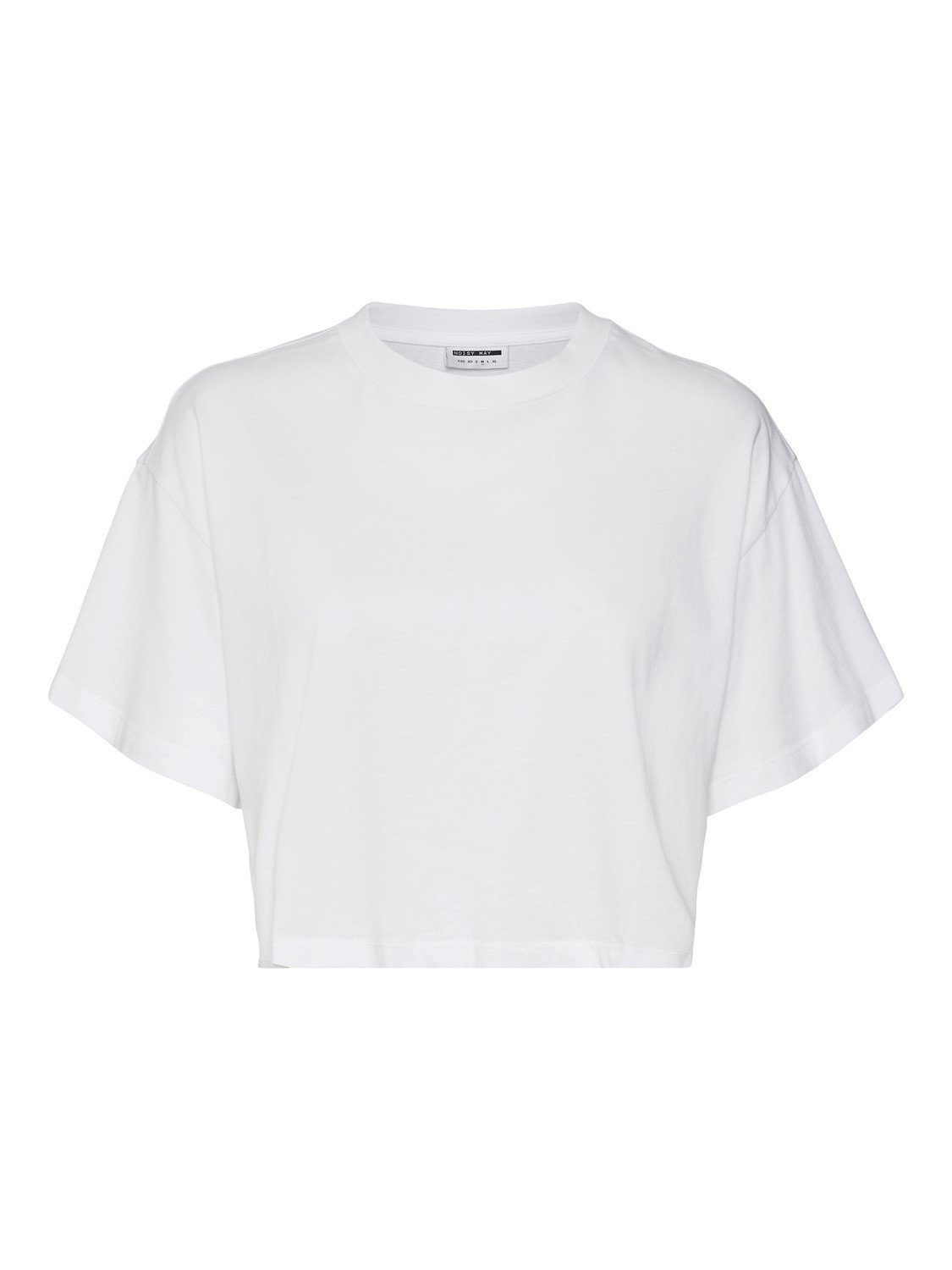 White Baumwolle Noisy 27023863 T-Shirt (1-tlg) Bright may aus NMALENA