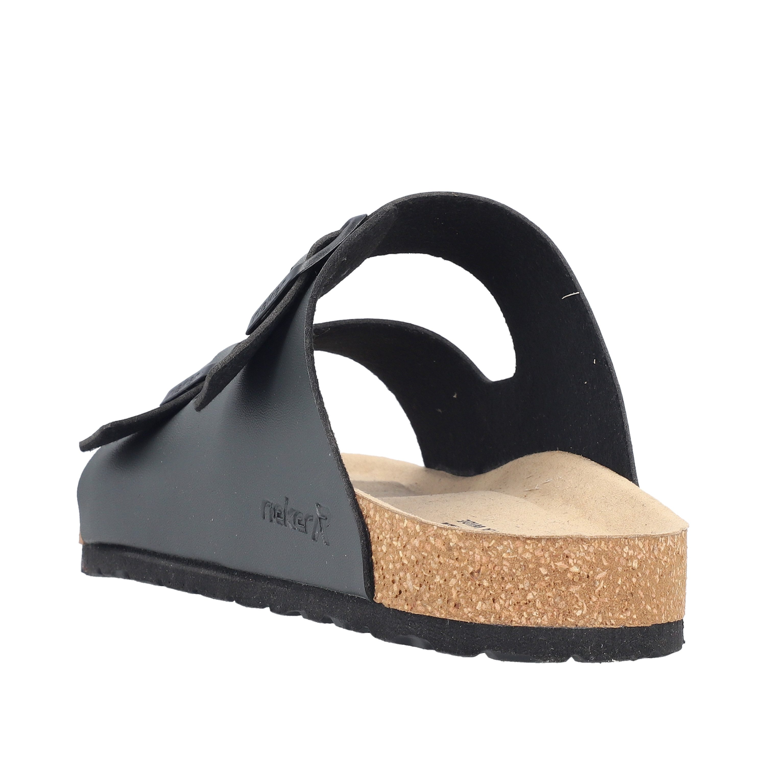 Rieker Pantolette Sommerschuh, Schlappen, Hausschuh, mit zwei Schnallenverschlüssen