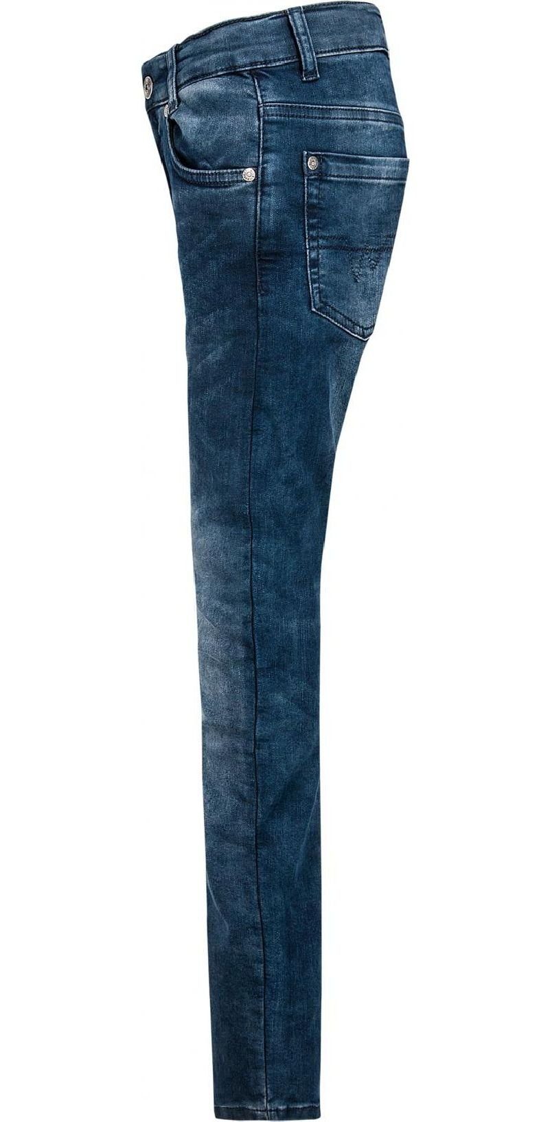 blue Skinny EFFECT BLUE denim ultrastretch Slim-fit-Jeans slim Hose fit Jeans