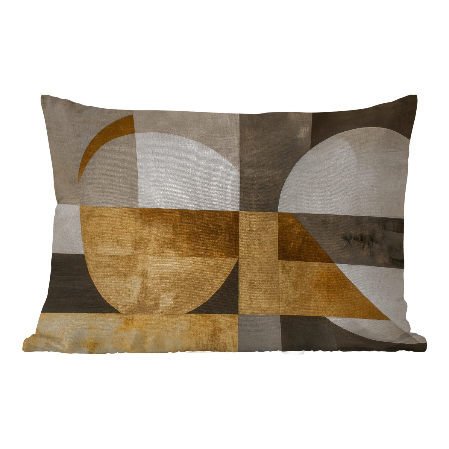 Dekokissen Abstrakt - Gold - Grau - Formen - Geometrisch