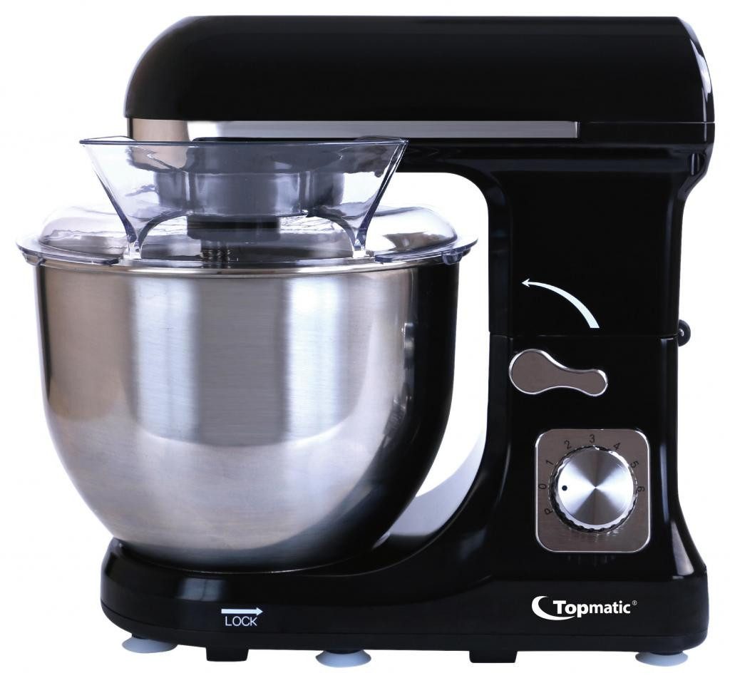 Topmatic Küchenmaschine, 1400 W, 5.00 l Schüssel, Grundfunktionen: Mixen, Mahlen, Kneten und Rühren