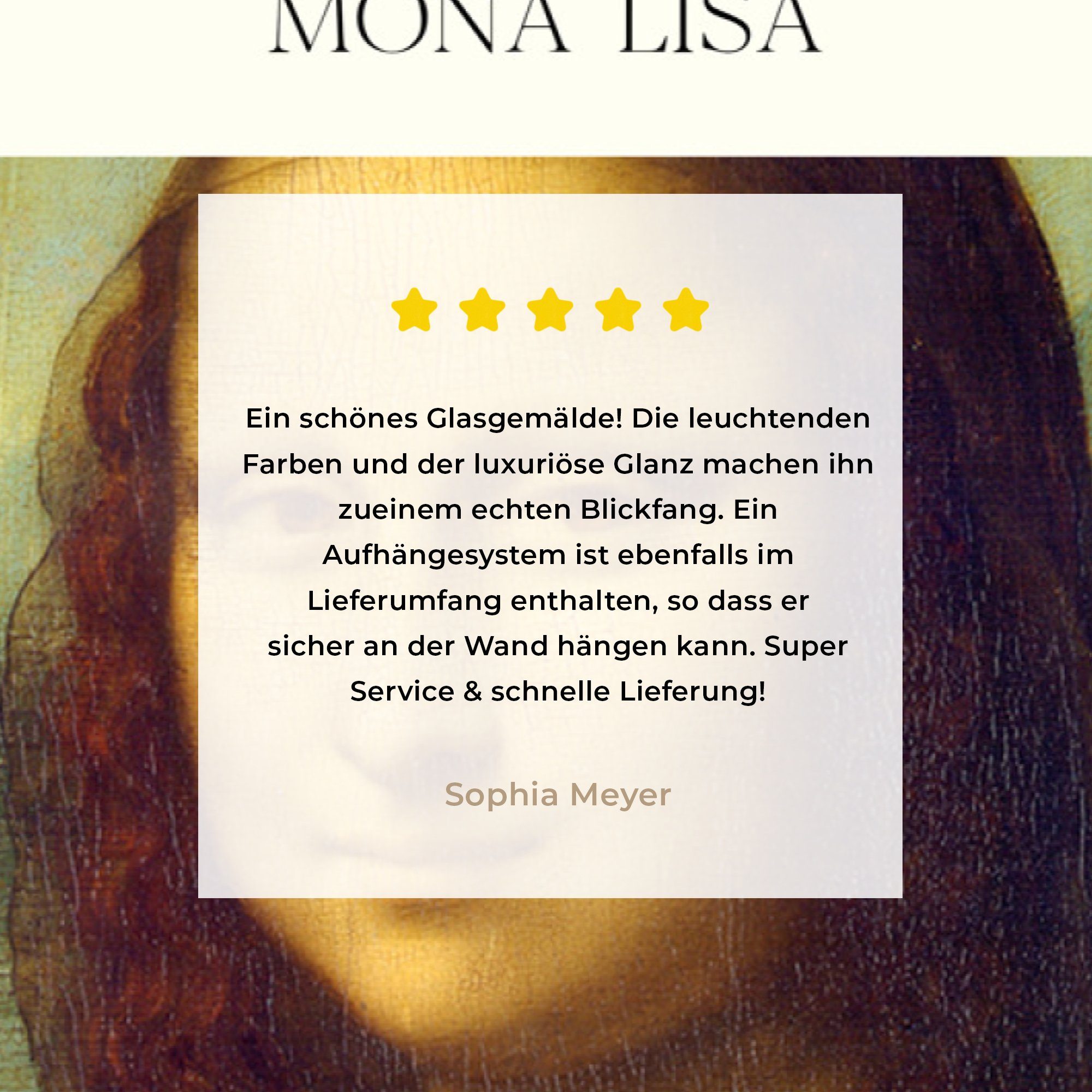 MuchoWow Acrylglasbild Mona Acrylglasbilder Schlafzimmer Kunst, St), Da Wohnzimmer & Lisa Vinci - (1 