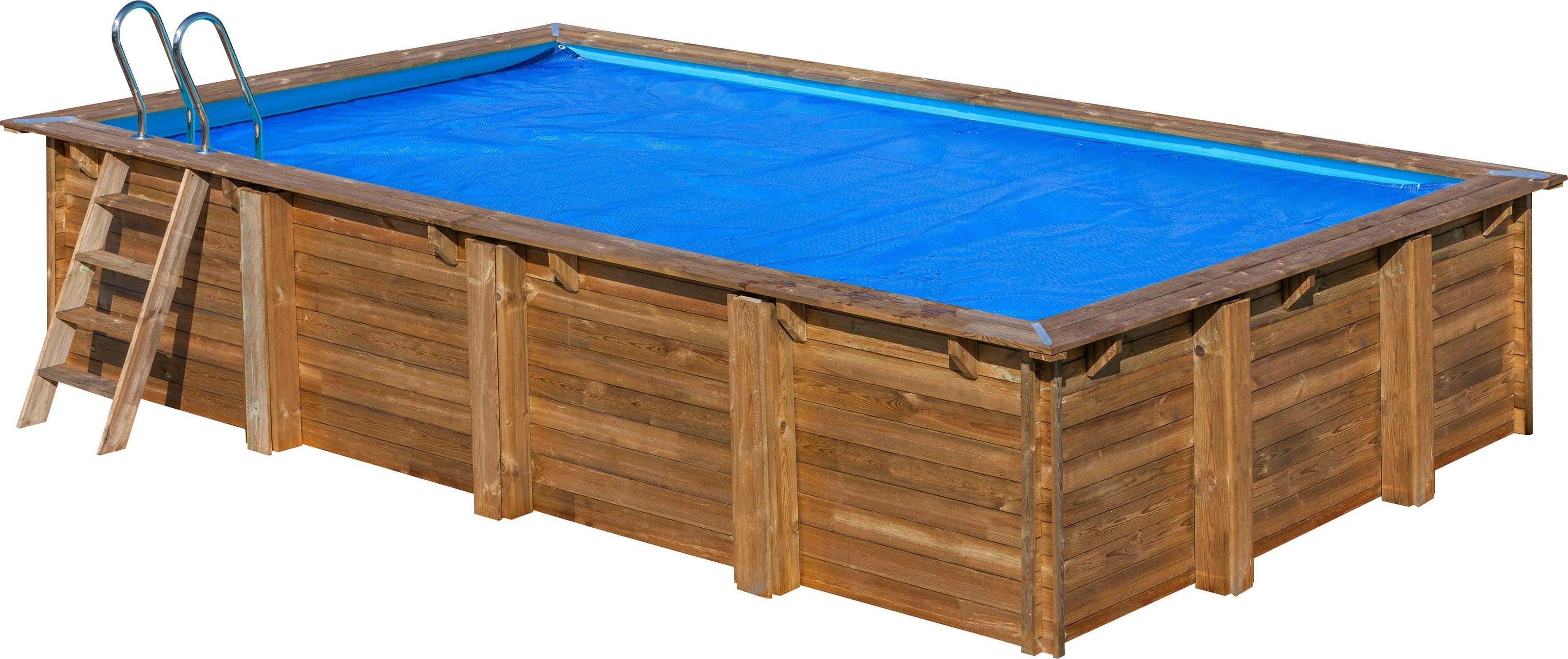 Gre Rechteckpool MARBELLA 2 (Set, 8-tlg), Kiefernholz, BxLxH: 270x420x117 cm