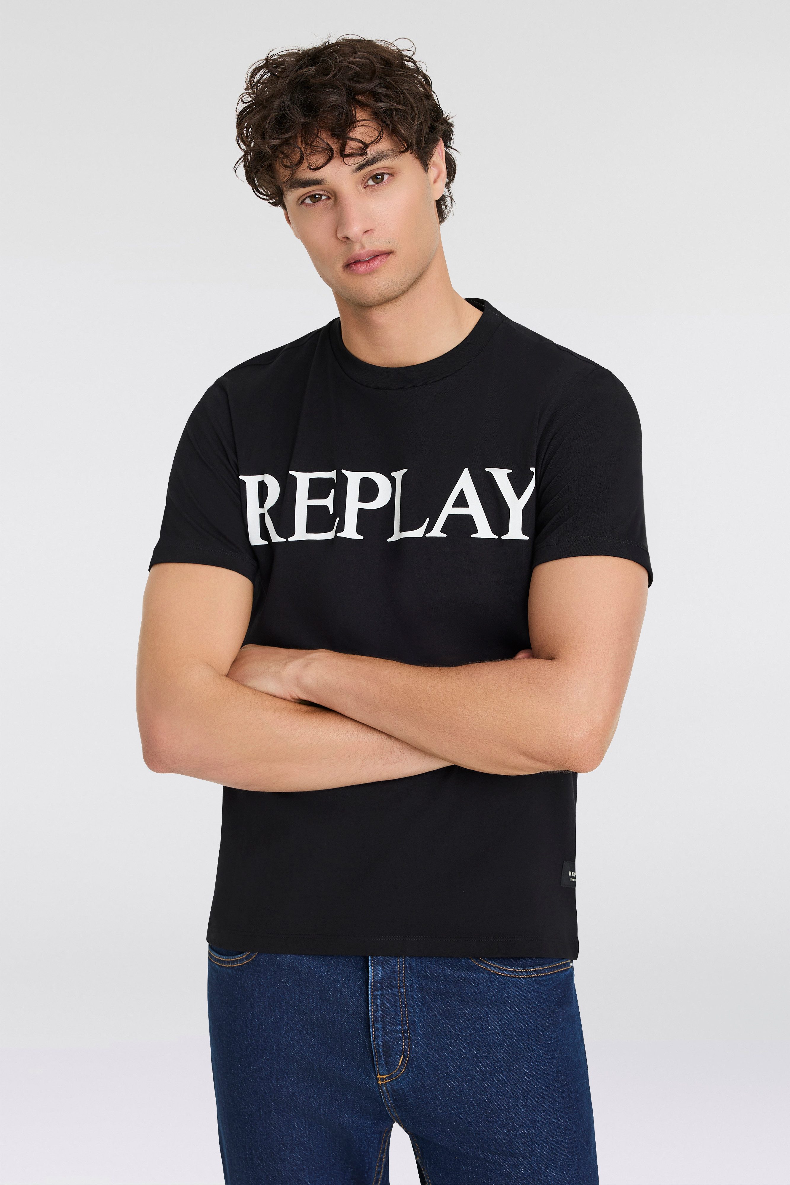 Replay T-Shirt mit Logo-Frontprint günstig online kaufen