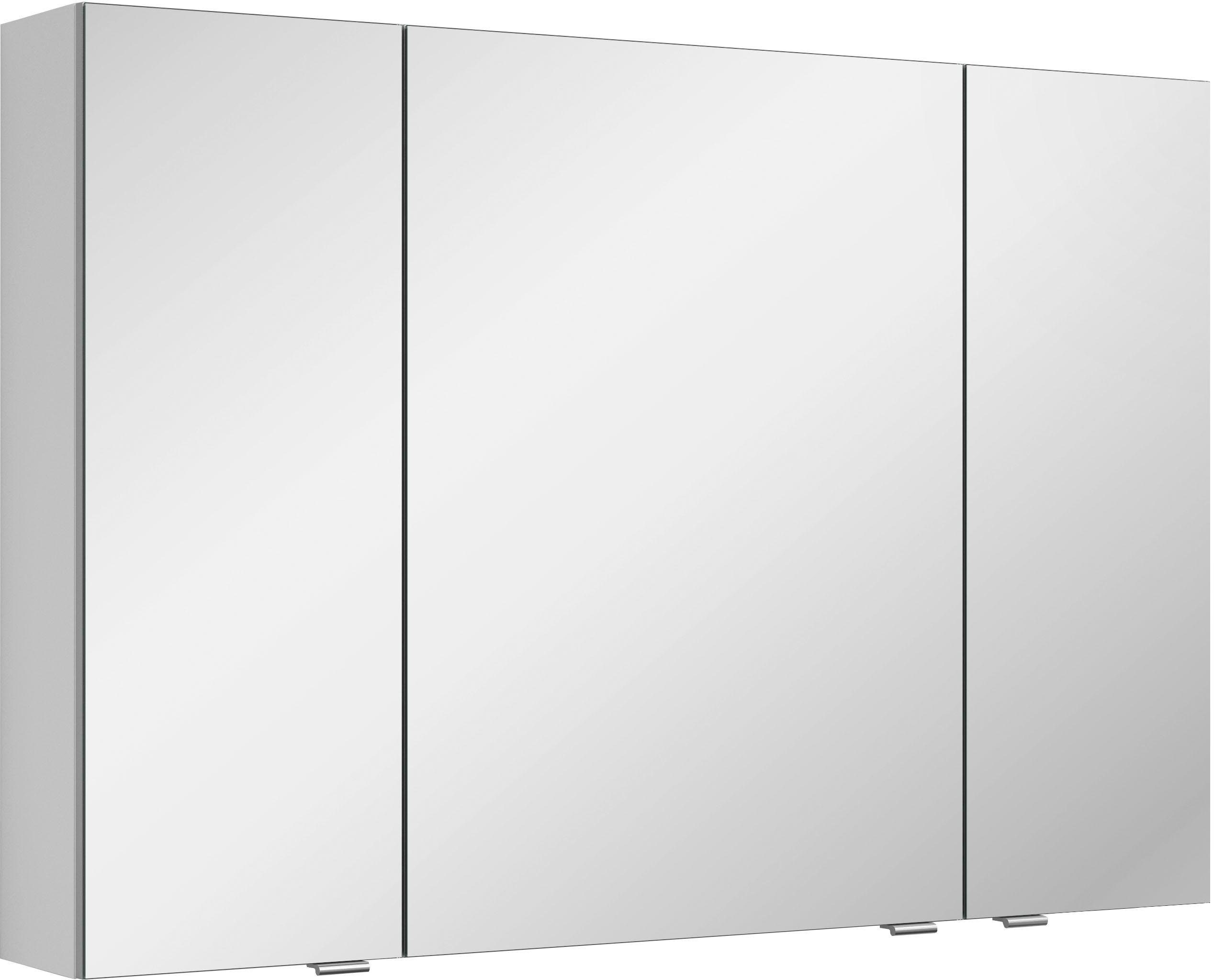 MARLIN Spiegelschrank 3980 mit doppelseitig verspiegelten Türen,  vormontiert, Maße (B/T/H): 100/17,6/68,2 cm