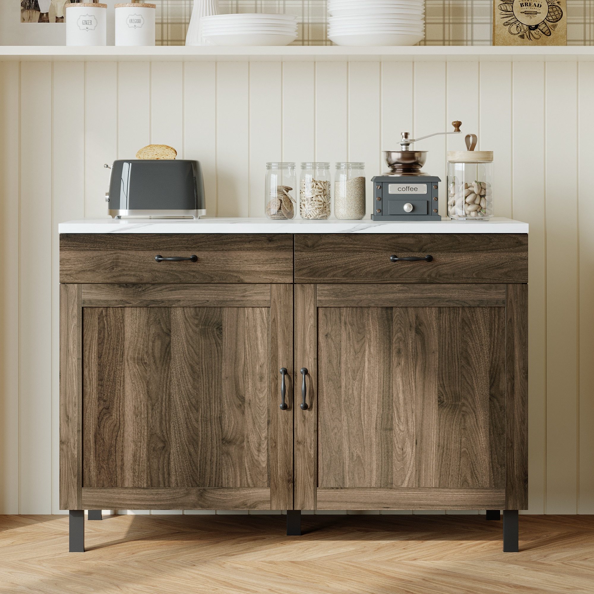 FUFU&GAGA Sideboard Sideboard mit Marmor-Optik, 2 günstig online kaufen