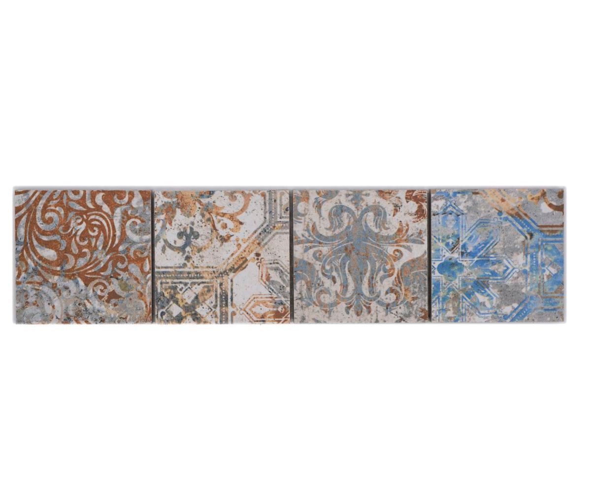 Mosani Fliesen-Bordüre Mosaik Borde Bordüre Vintage 71 Farbe mix