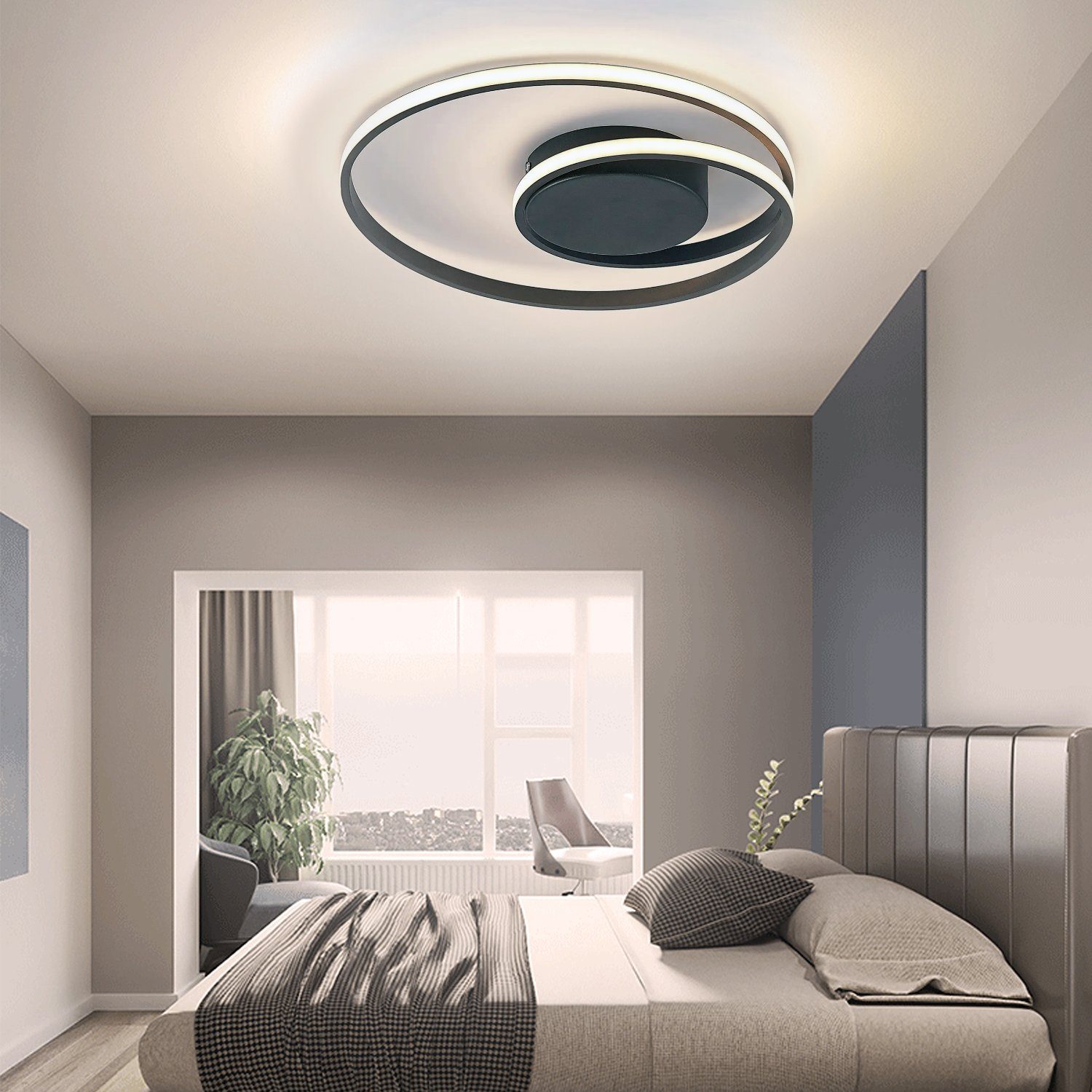 VINGO® 12W LED Deckenleuchte Farbwechsel Wohnzimmerlampe Küchenleuchte Deckenbeleuchtung Panel Lüster Sternenhimmel Ultraslim Schlafzimmer Esszimmer energiesparend 