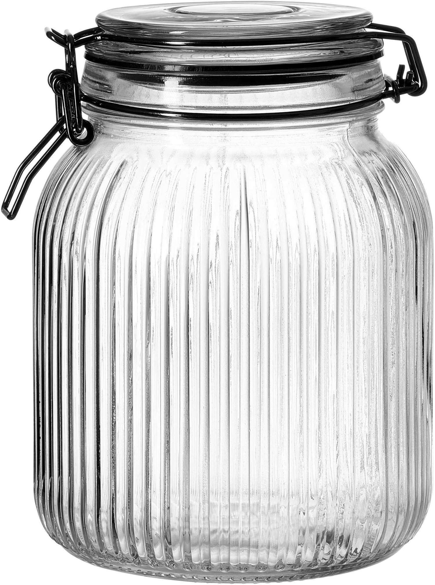 Ritzenhoff & Breker Vorratsglas Vorratsglas Runa Clip 1,4 Liter mit Drahtbügelverschluss, Glas