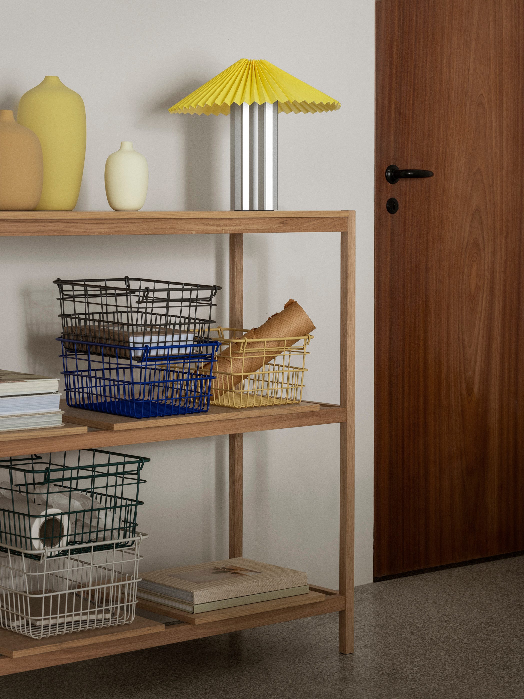 blomus Aufbewahrungskorb -KAGO- Aufbewahrungsbox, Gitterkorb, Organizer: moderner Drahtkorb (1 St), moderner Designfokus, Metall, Henkel zum Tragen, Stapelbar
