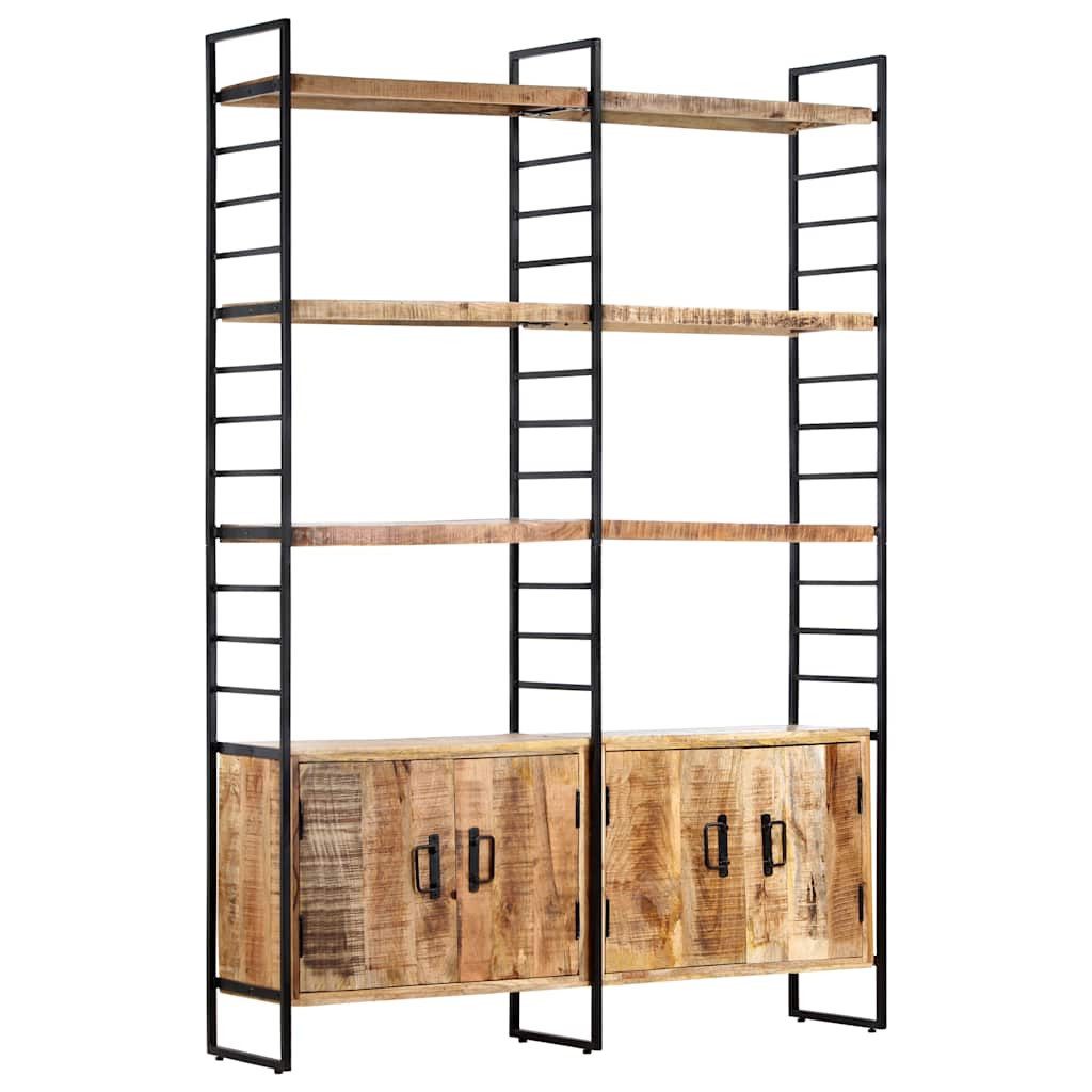 vidaXL Bücherregal Bücherregal 4 Ebenen 124x30x180 cm Raues holz, 1-tlg.