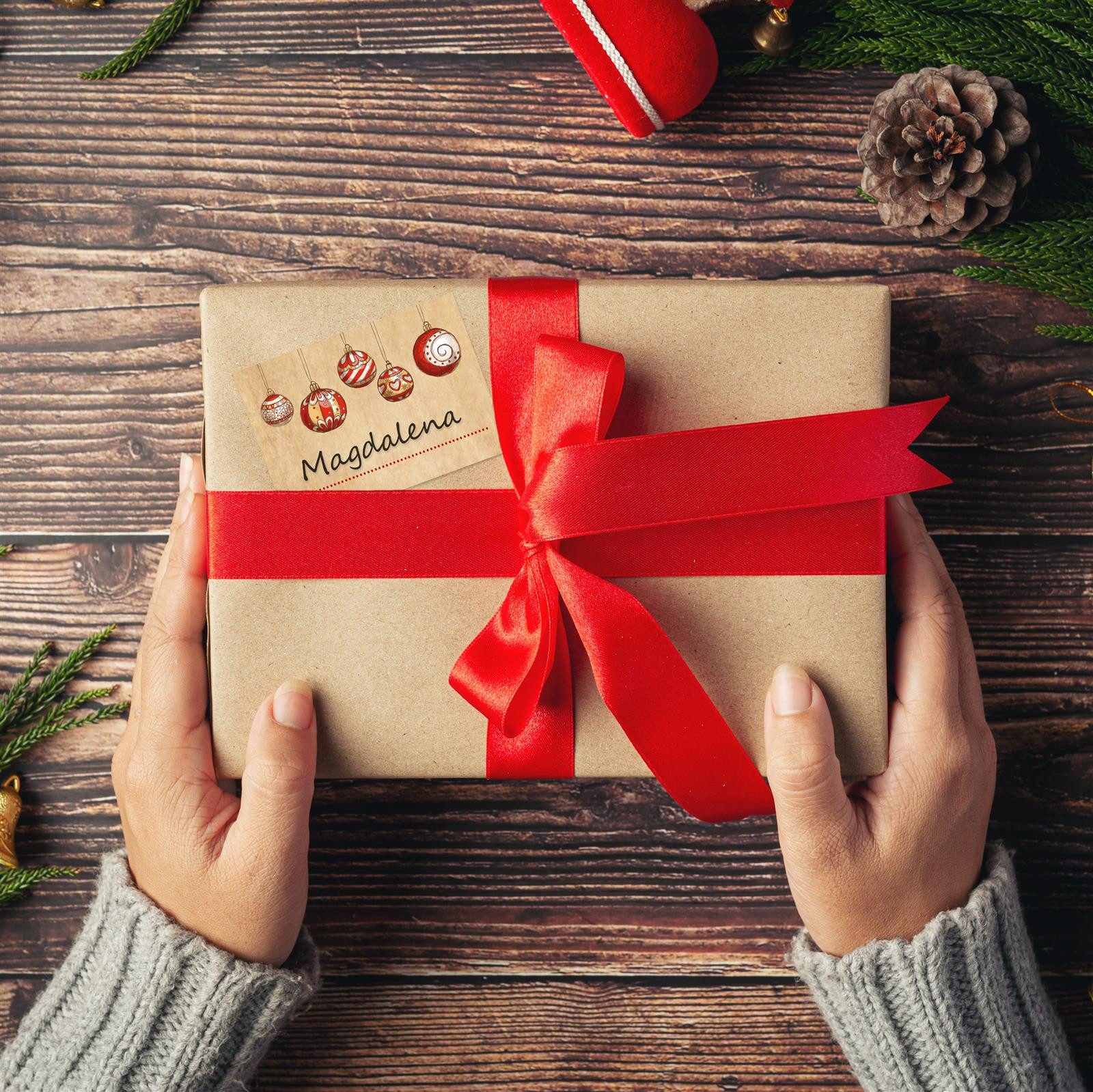 Logbuch-Verlag Dekofigur 25 kleine Weihnachtsetiketten zum Beschriften 7,4 günstig online kaufen