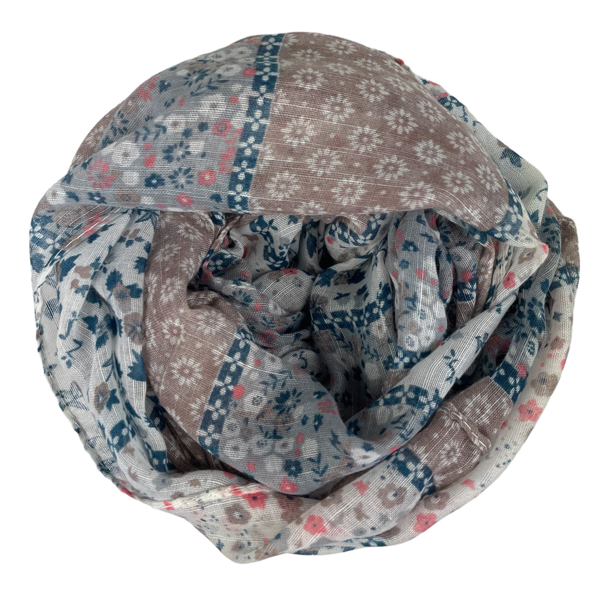 Taschen4life Loop leichter Damen Loop Schal, mit Streublümchen, vintage & m günstig online kaufen