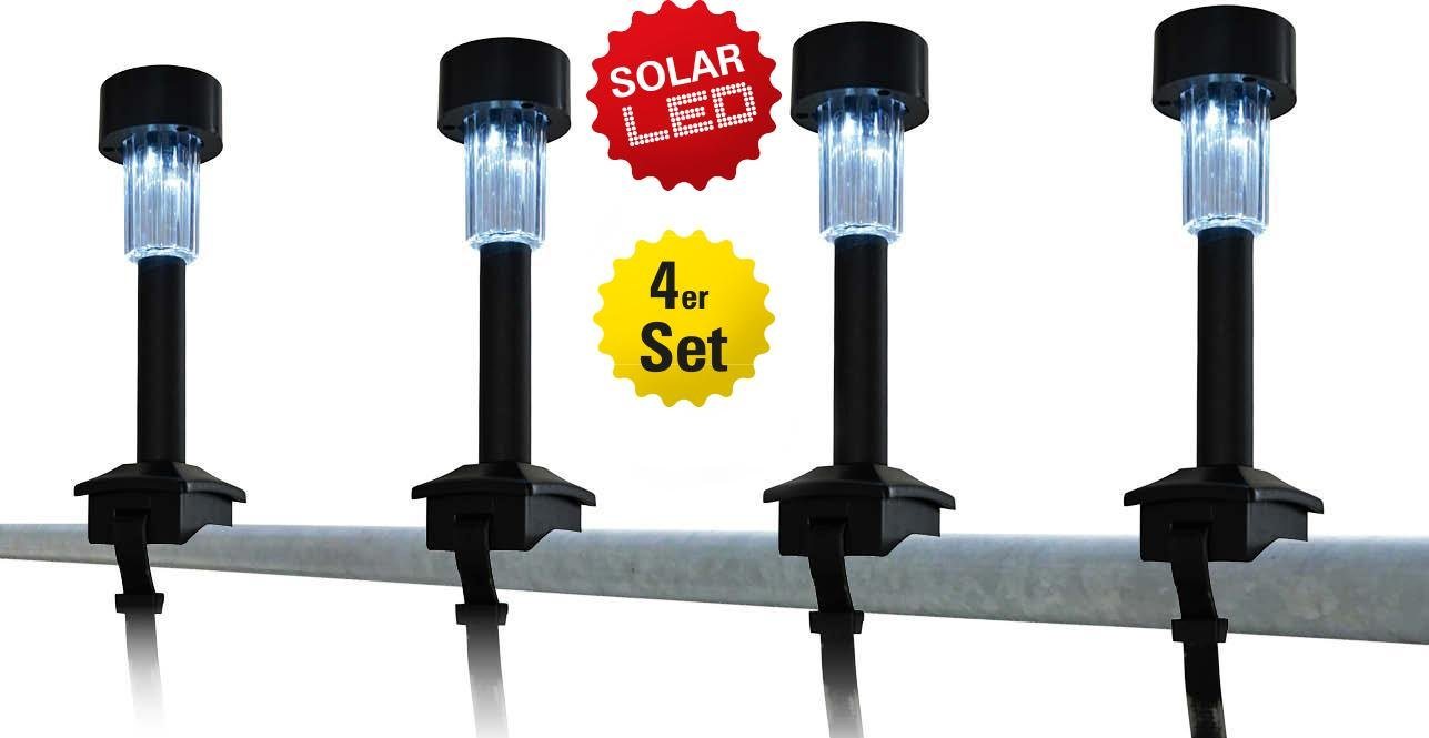 LED Gartenleuchte, 1-flammig, 4er-Set LED Gartenleuchte, 1-flammig, 4er-Set