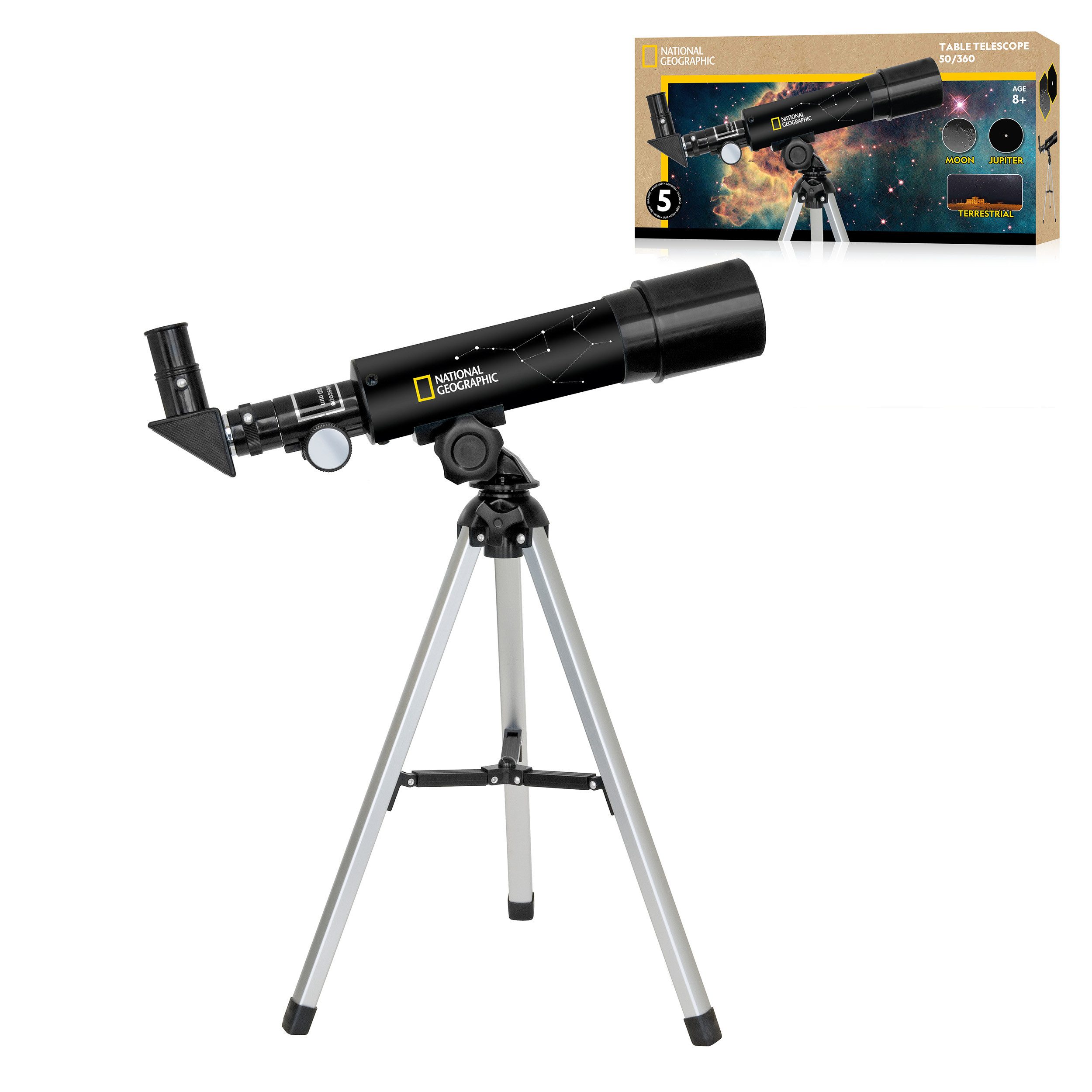 NATIONAL GEOGRAPHIC Teleskop NATIONAL GEOGRAPHIC 50/360 Teleskop mit Tischstativ