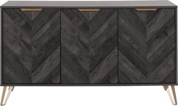 Leonique Sideboard Nanterie, aus einer edlen Holzoptik, exklusives Fischgrätenmuster, Breite 133 cm