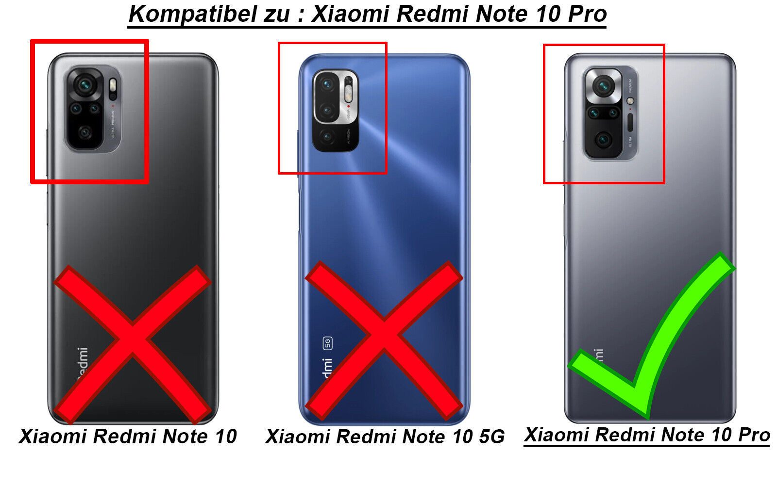 betterfon Handyhülle für alle Xiaomi Klapphülle Flip Case Wallet Case in, 3 Kartenfächer, Magnetverschluss & Standfunktion im Lederlook