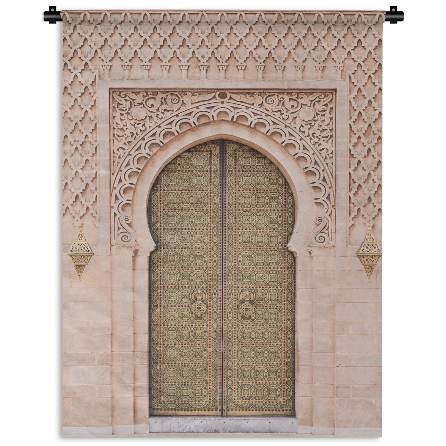 - der Wand, Marokkanische Tapisserie, Rosa MuchoWow an - Schlafzimmer Wohnzimmer, Deko Kunst für Tor, Wanddekoobjekt - Tür
