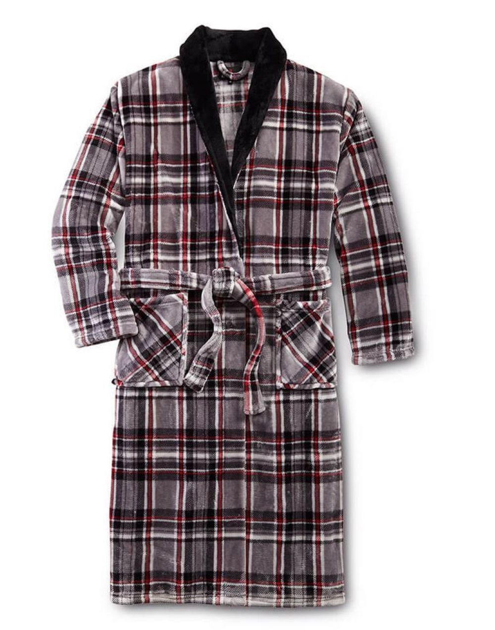 Rick Armand Herrenbademantel, L, Fleece, Schalkragen, Gürtel