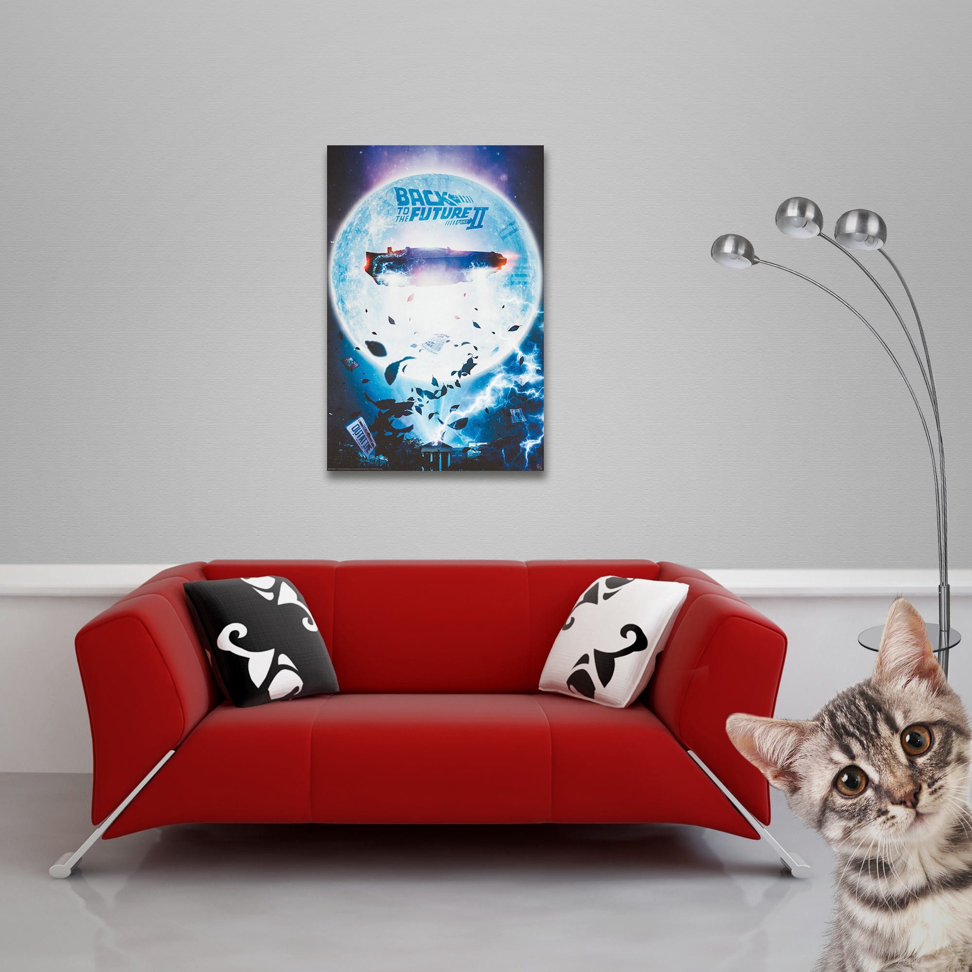 Poster Back To The Future - Poster - Flying DeLorean