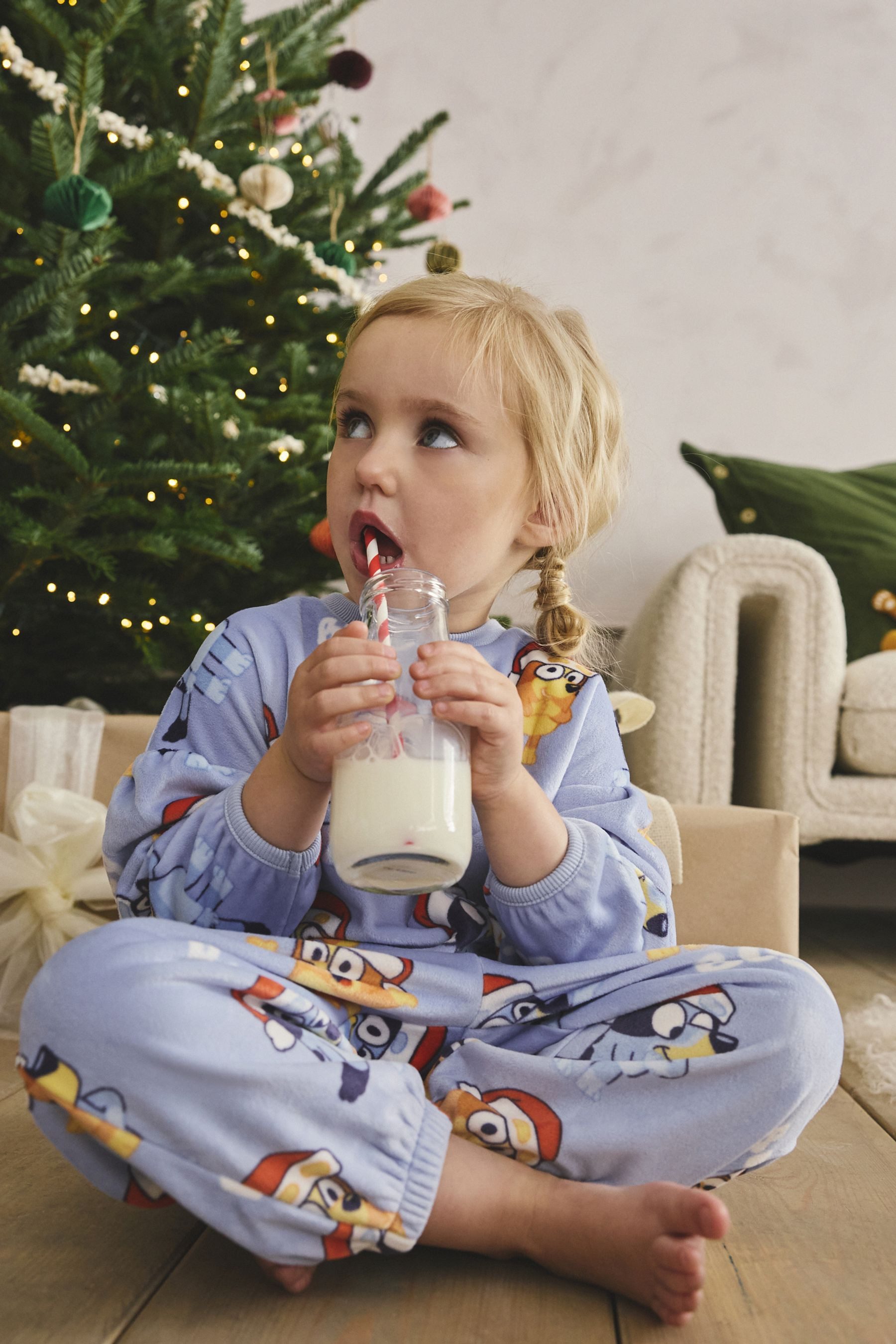 Next Pyjama Kuscheliger Fleece-Schlafanzug, Bluey (4 tlg)