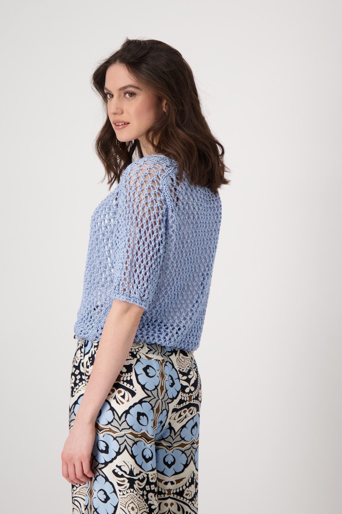 Monari Strickpullover aus Ajourstrick