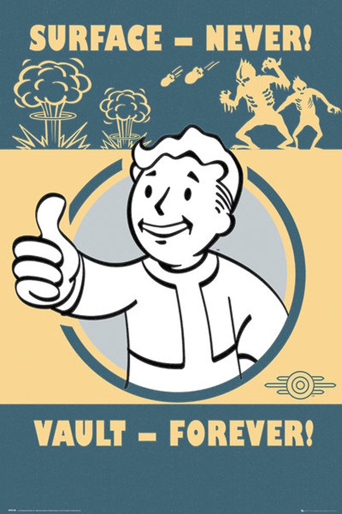 Poster Fallout 4 - Плакат - Vault Forever