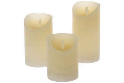 Wohnando LED-Kerze 3er-Set LED Kerzen mit Fernbedienung im praktischen Set zu Weihnachten